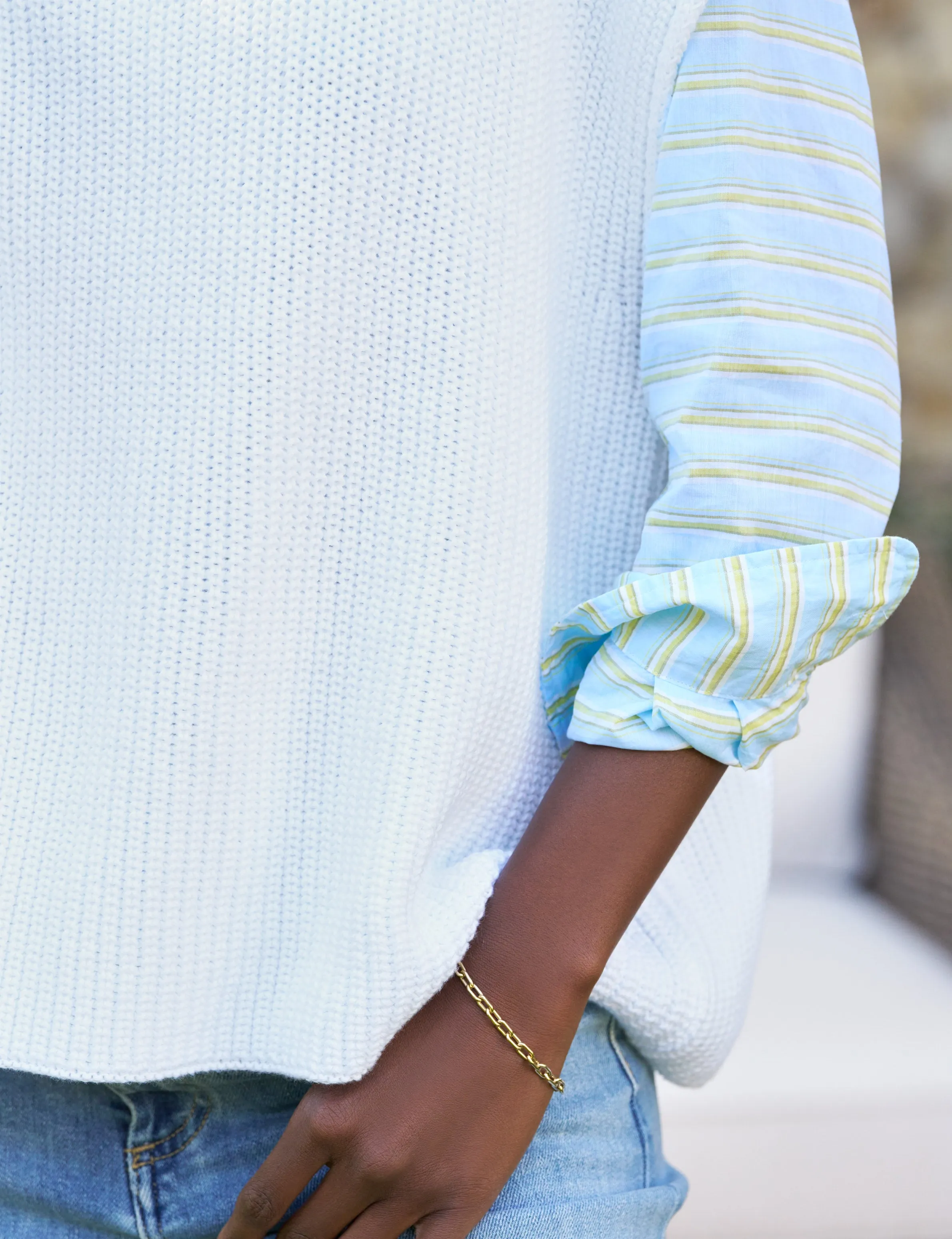 MONTECITO VEST White, Pure Italian Cotton