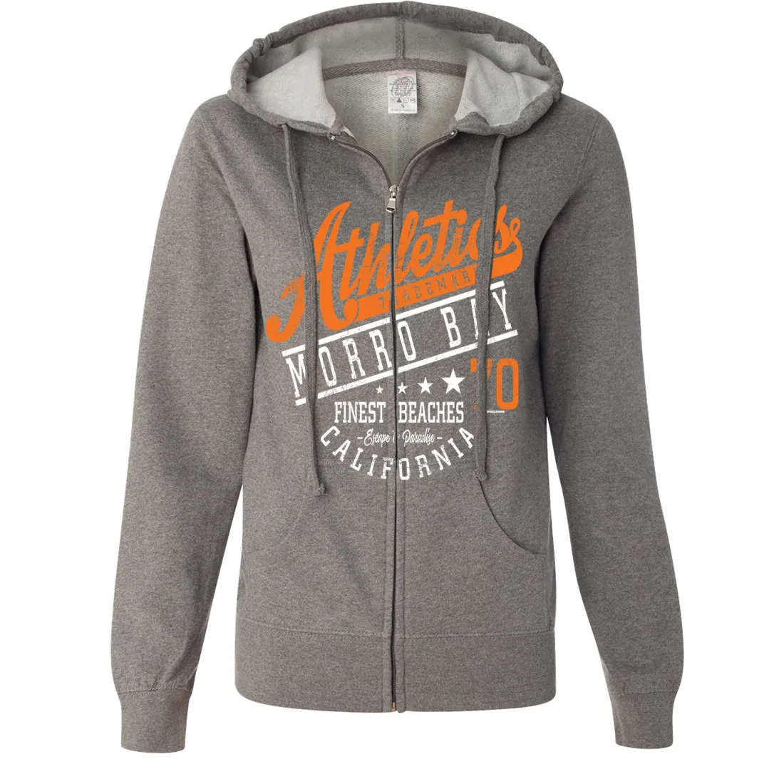 Morro Bay Athletics Ladies Lightweight Fitted Zip-Up Hoodie