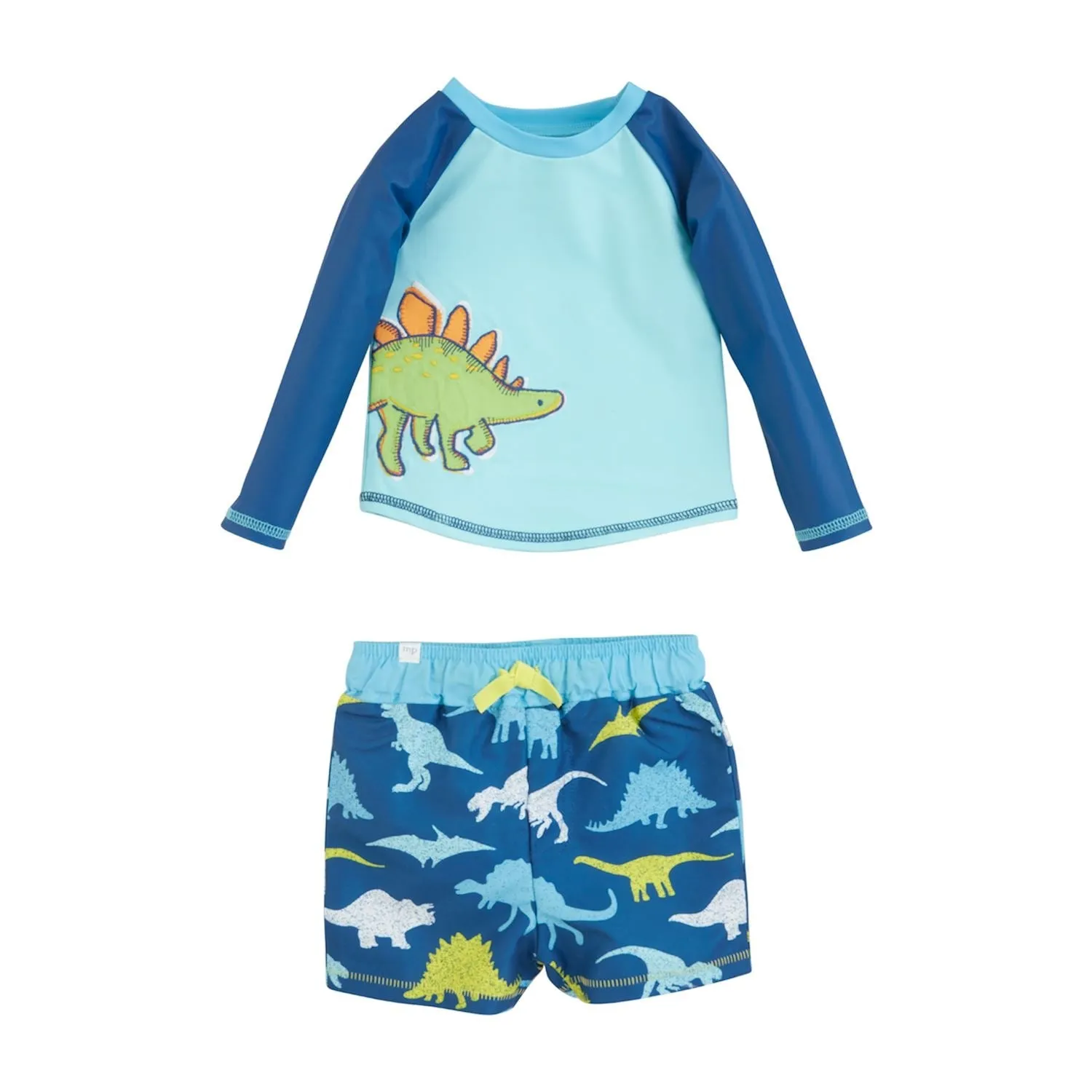 Mud Pie Dino Rash Guard & Swim Trunk Set