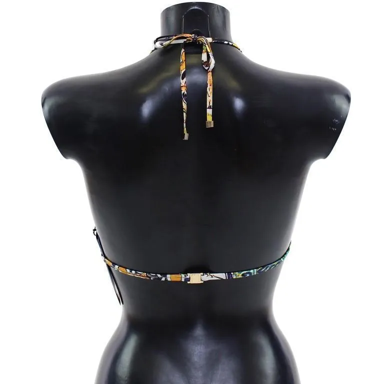 Multicolor Mosaic Bikini Top Bra Swimwear