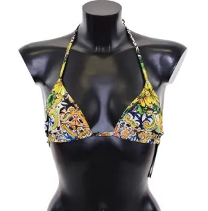 Multicolor Mosaic Bikini Top Bra Swimwear