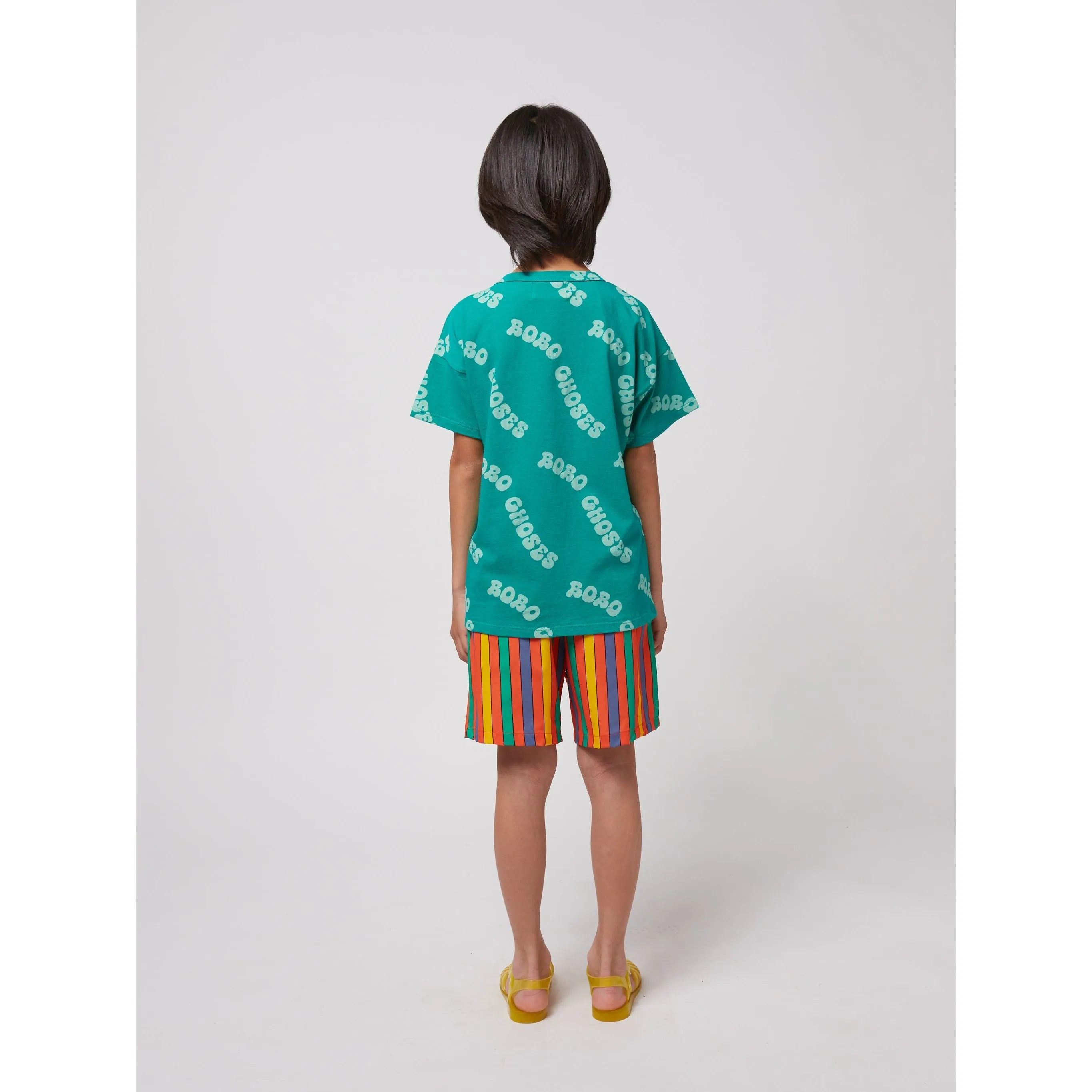 Multicolor Stripes Swim Board Shorts