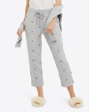 Natalie Sweatpants in Embroidered Viola