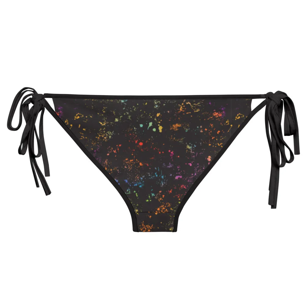Neon Paint Splotches and Butterflies - Reversible Bikini Bottom