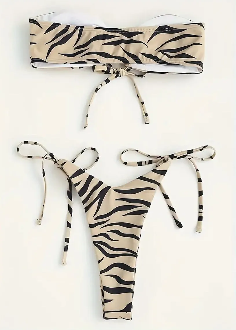 Neriah Zebra Print Bikini Set