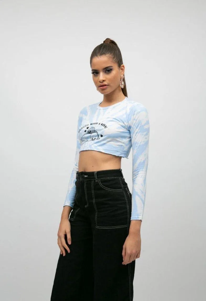 New Girl Order Sealed With A Kiss Long Sleeve Super Crop Top