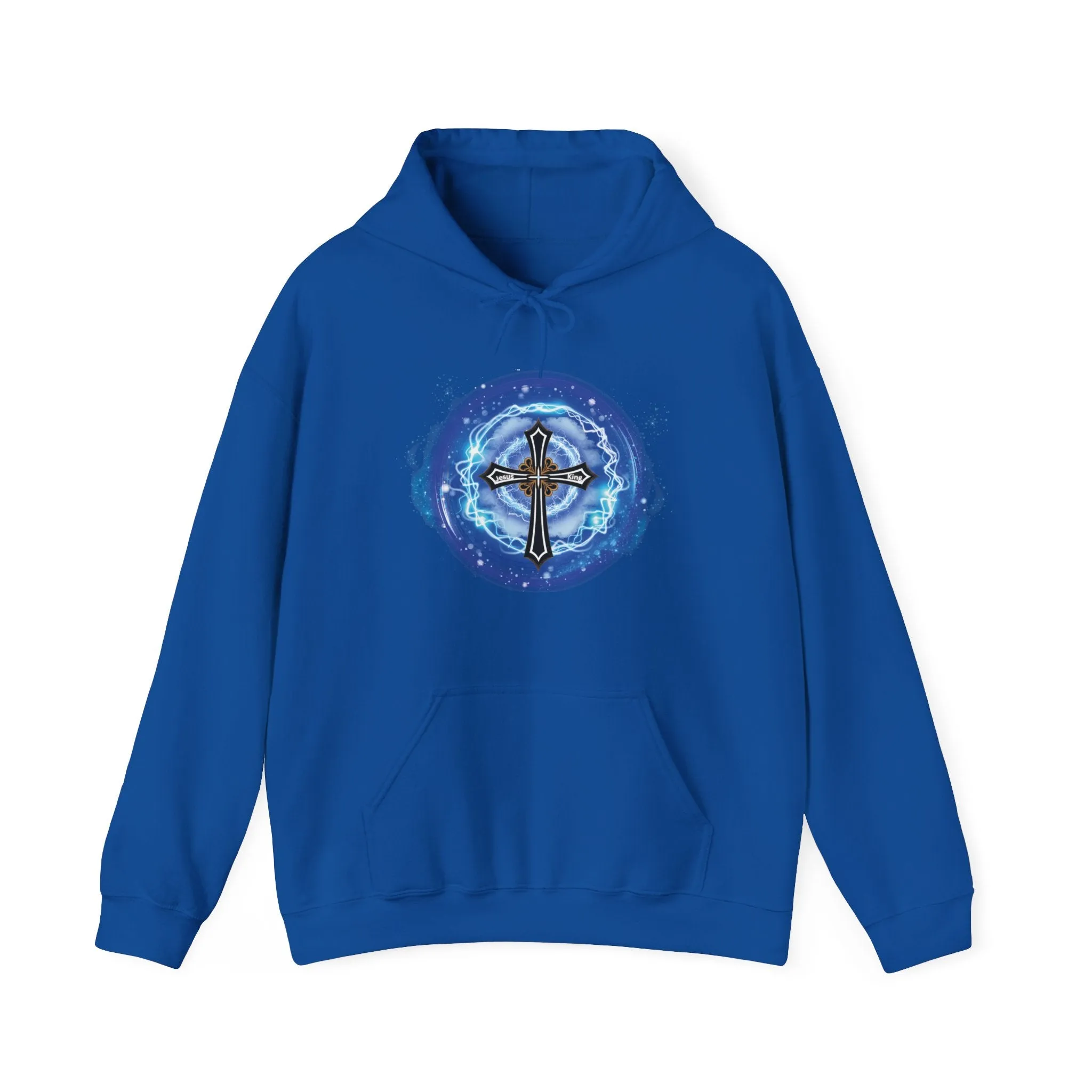 New! Lightning & Clouds Cross - Unisex Heavy Blend™ Hooded Sweatshirt