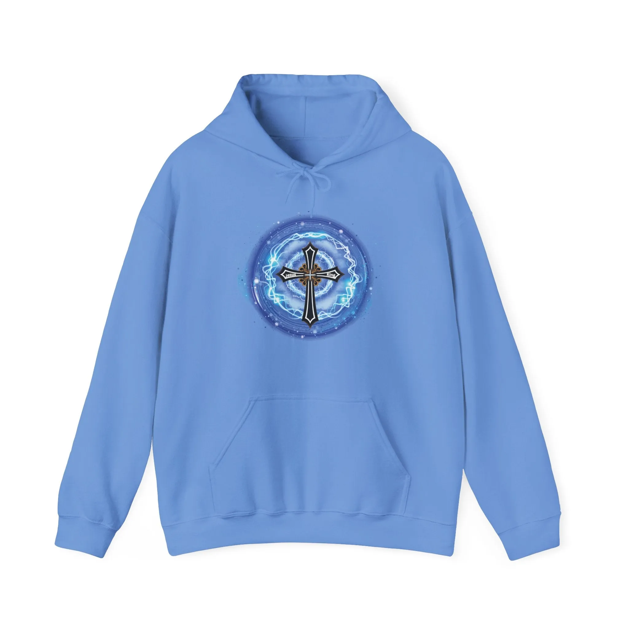 New! Lightning & Clouds Cross - Unisex Heavy Blend™ Hooded Sweatshirt