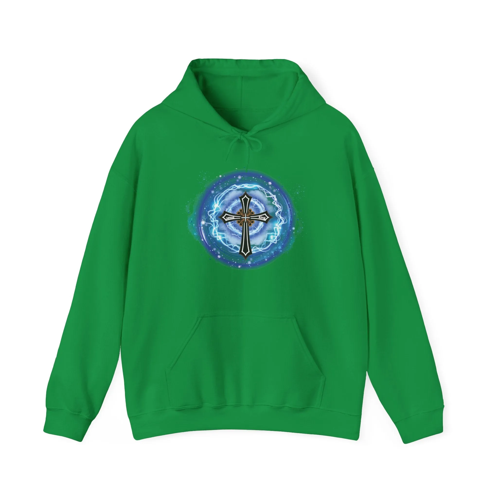 New! Lightning & Clouds Cross - Unisex Heavy Blend™ Hooded Sweatshirt