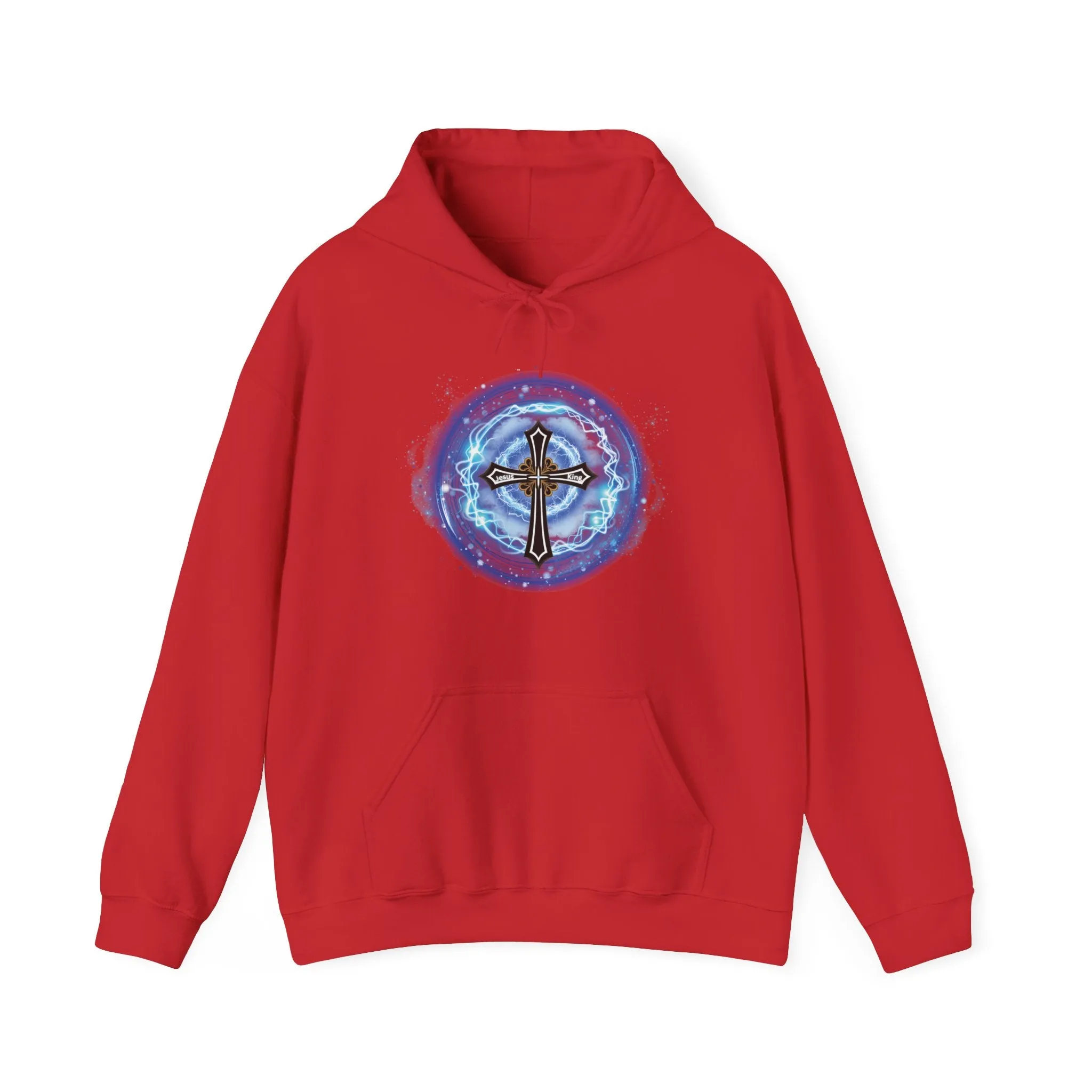 New! Lightning & Clouds Cross - Unisex Heavy Blend™ Hooded Sweatshirt