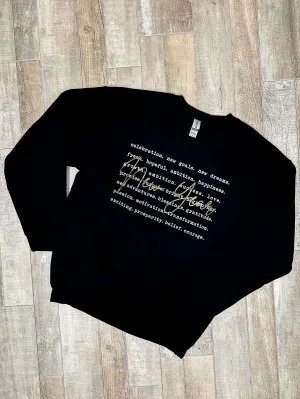 'New Year' Inspiration Fleece Sweatshirt