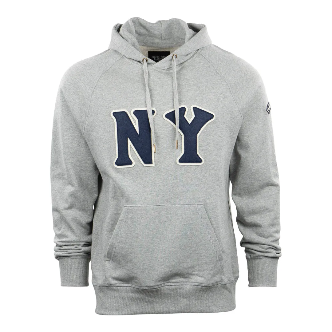 New York Black Yankees French Terry Script Hooded Sweatshirt - Gray