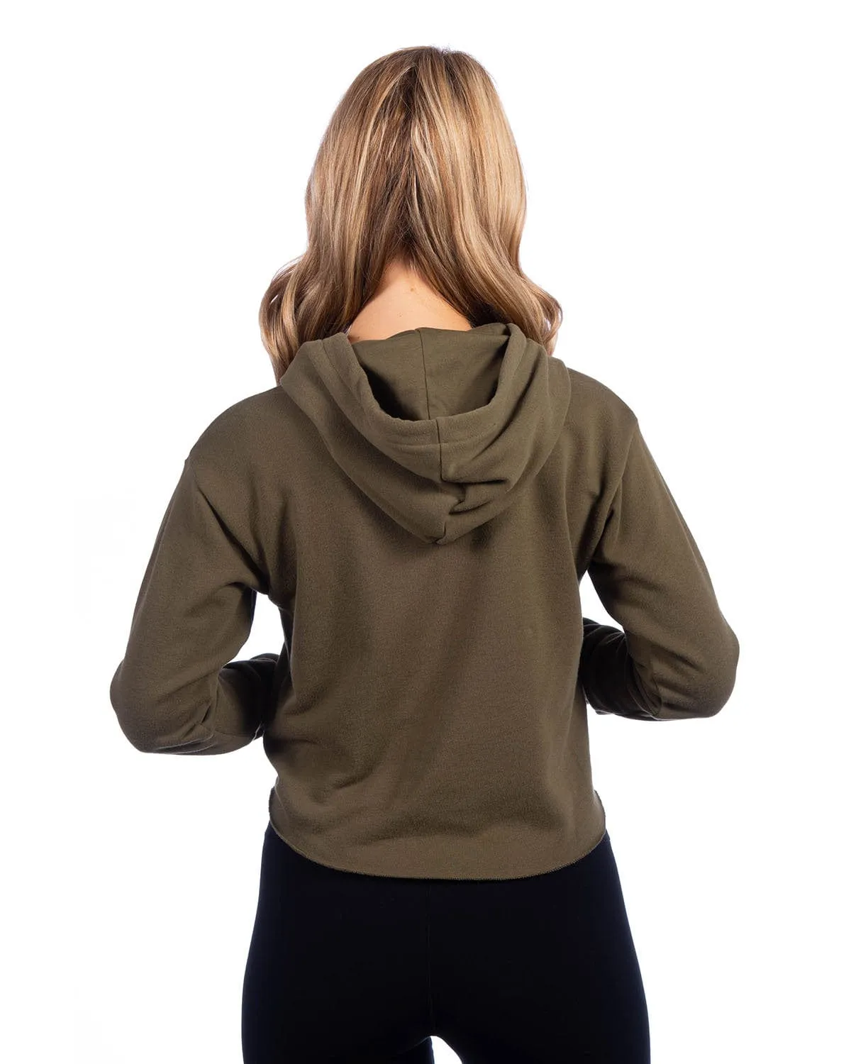 Next Level Apparel Ladies Cropped Pullover Hooded Sweatshirt