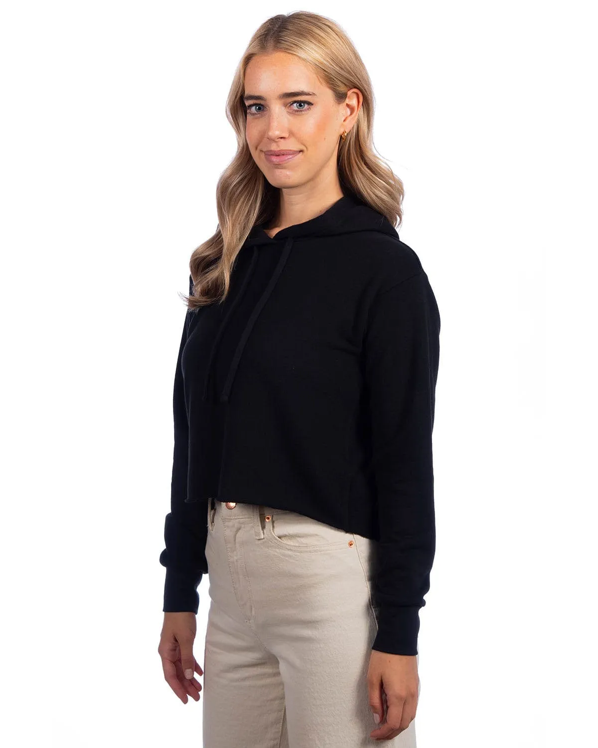 Next Level Apparel Ladies Cropped Pullover Hooded Sweatshirt