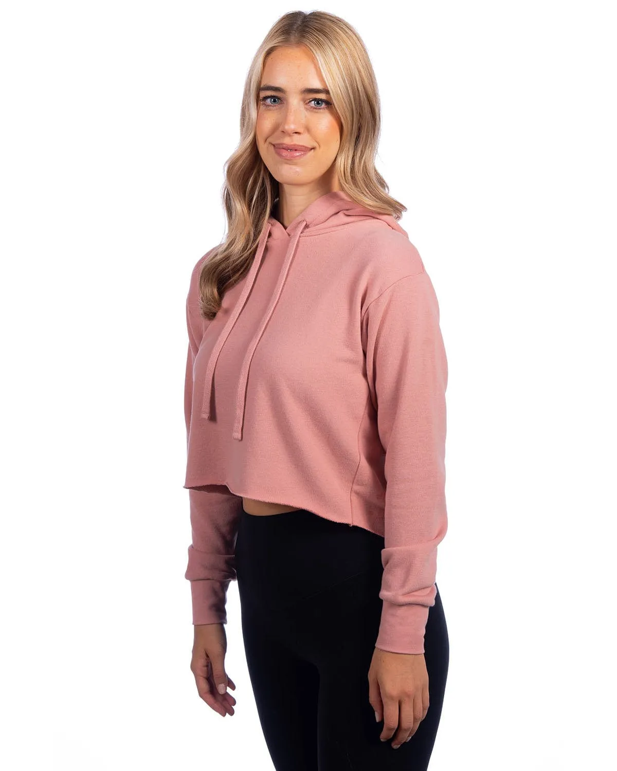Next Level Apparel Ladies Cropped Pullover Hooded Sweatshirt