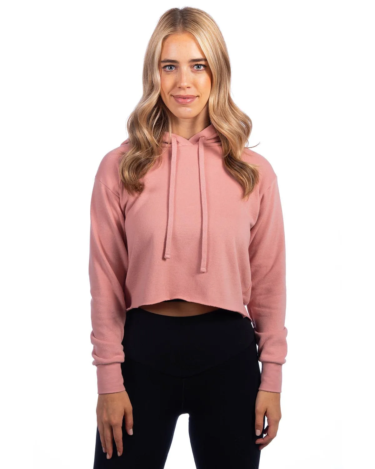 Next Level Apparel Ladies Cropped Pullover Hooded Sweatshirt