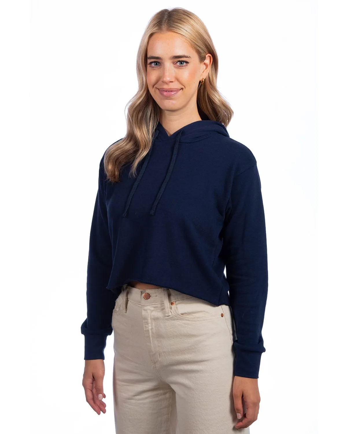 Next Level Apparel Ladies Cropped Pullover Hooded Sweatshirt