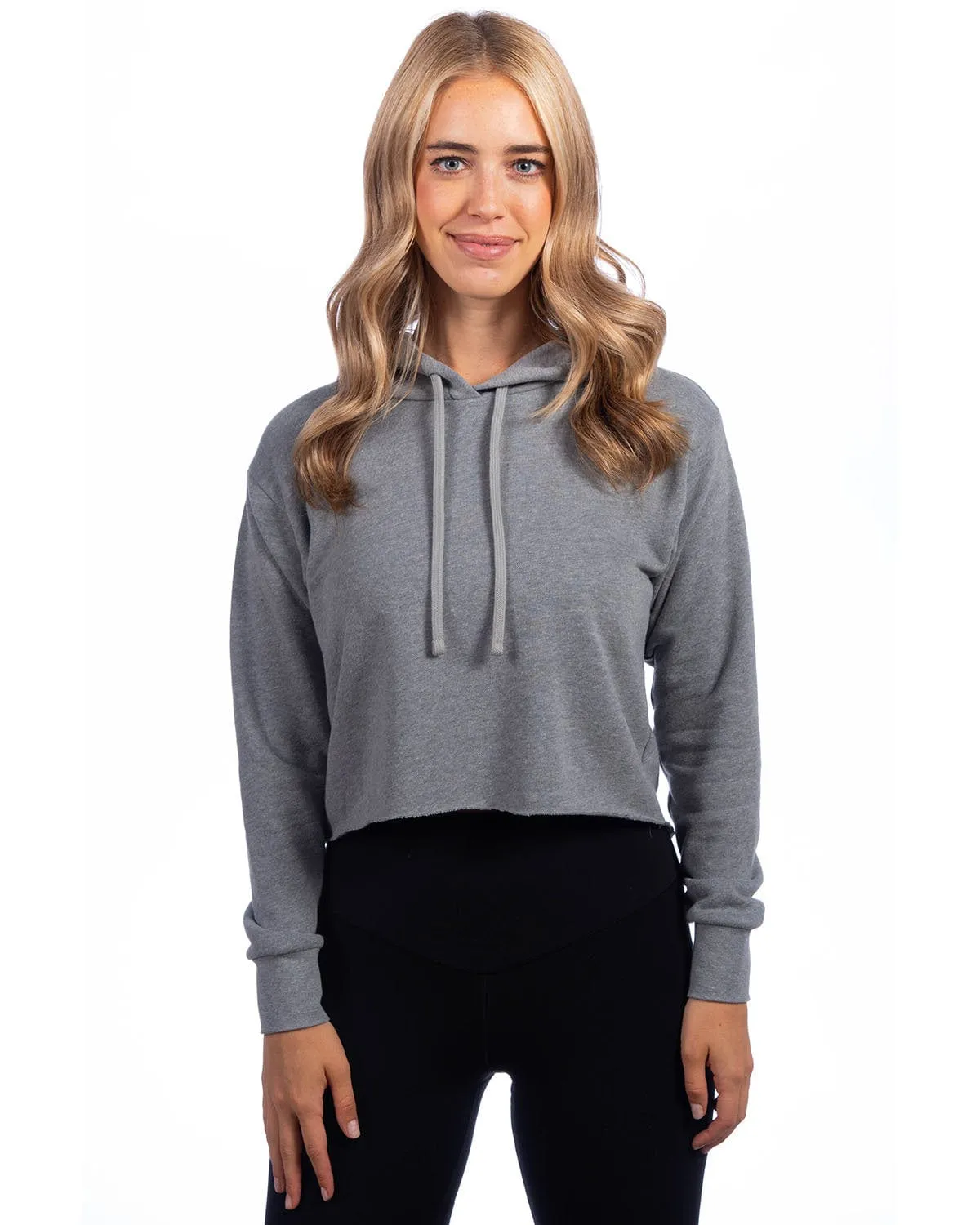 Next Level Apparel Ladies Cropped Pullover Hooded Sweatshirt