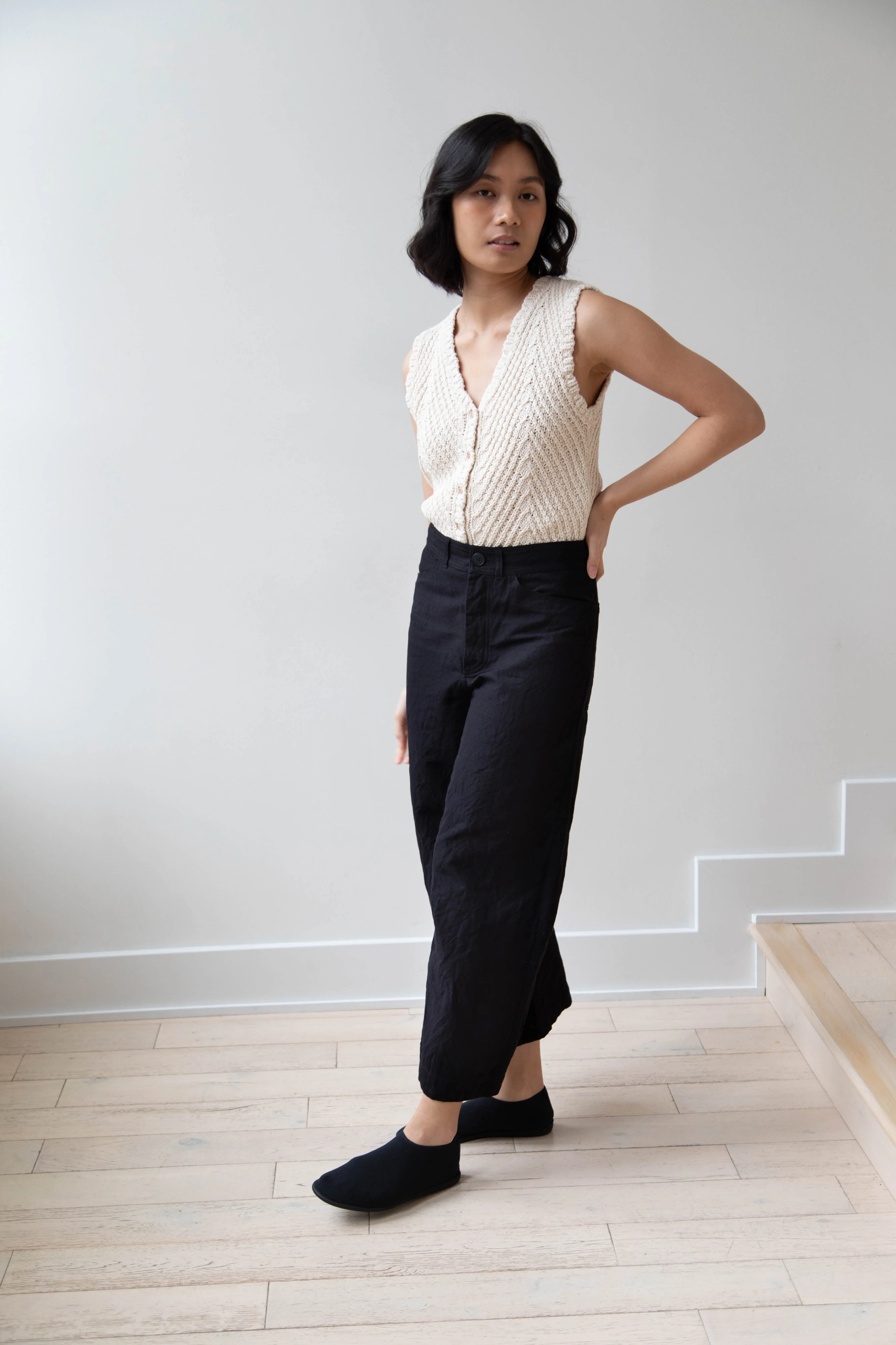 Nothing Written | Rie Cotton Vest in Ivory