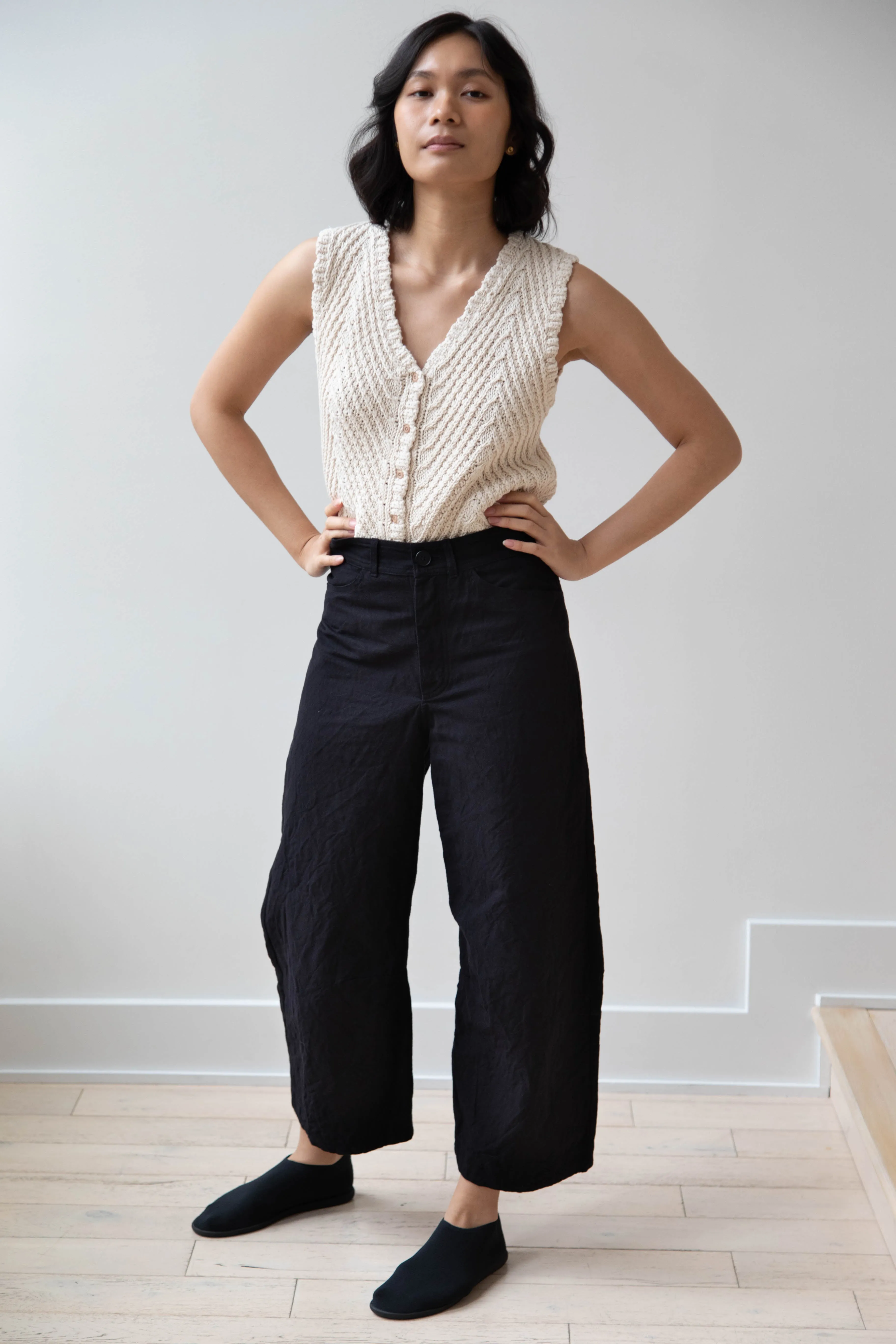 Nothing Written | Rie Cotton Vest in Ivory