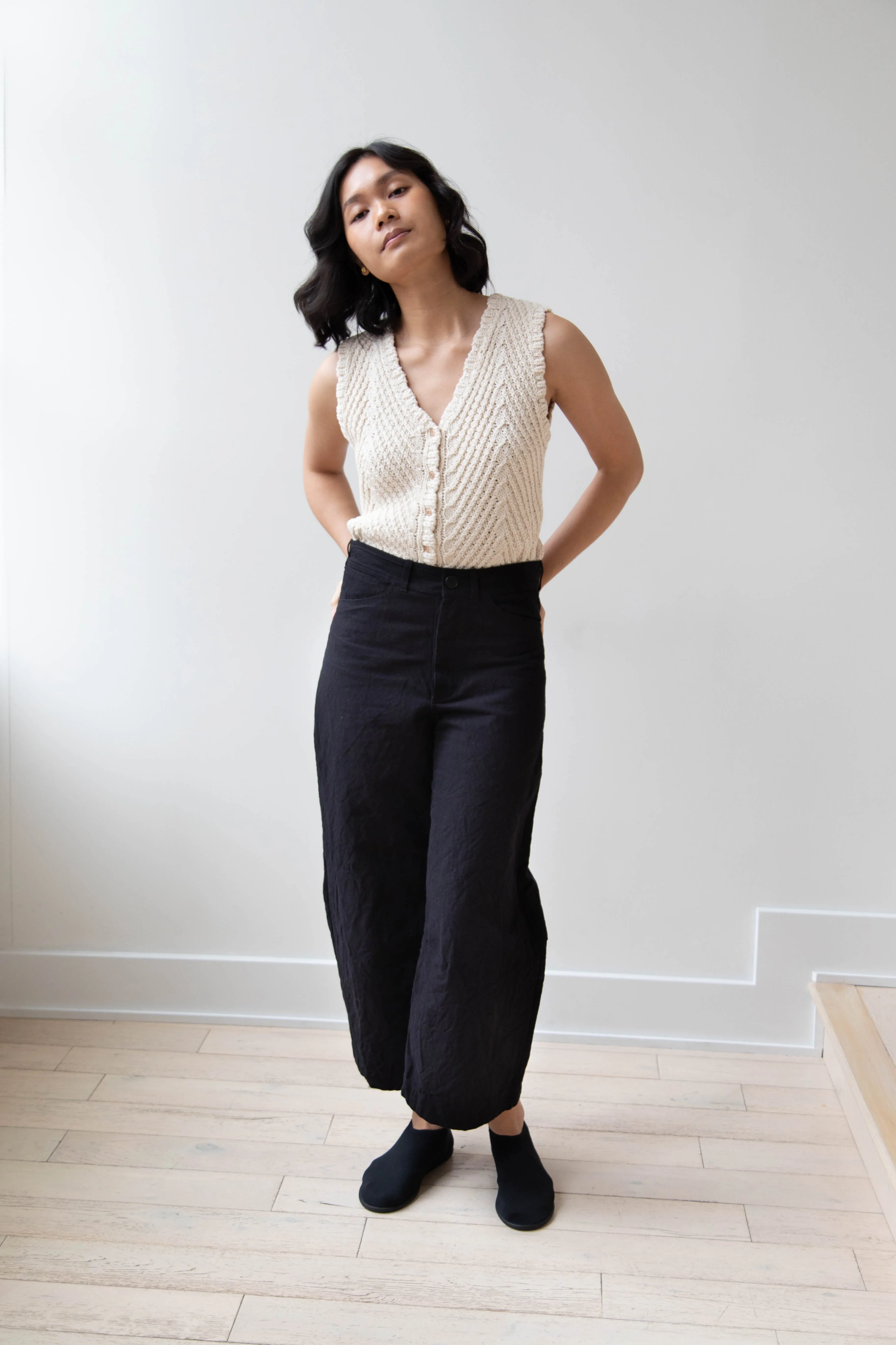 Nothing Written | Rie Cotton Vest in Ivory