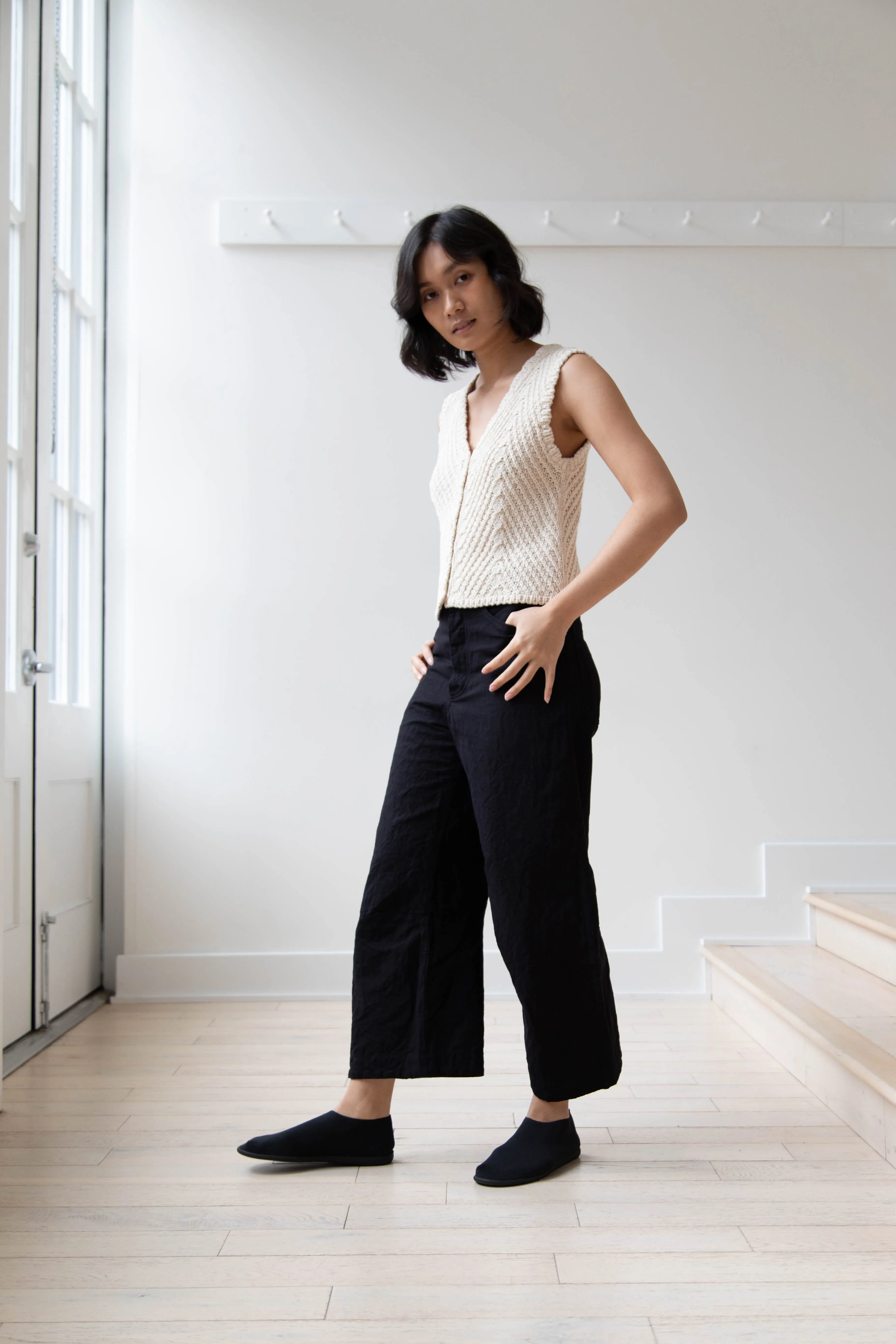 Nothing Written | Rie Cotton Vest in Ivory