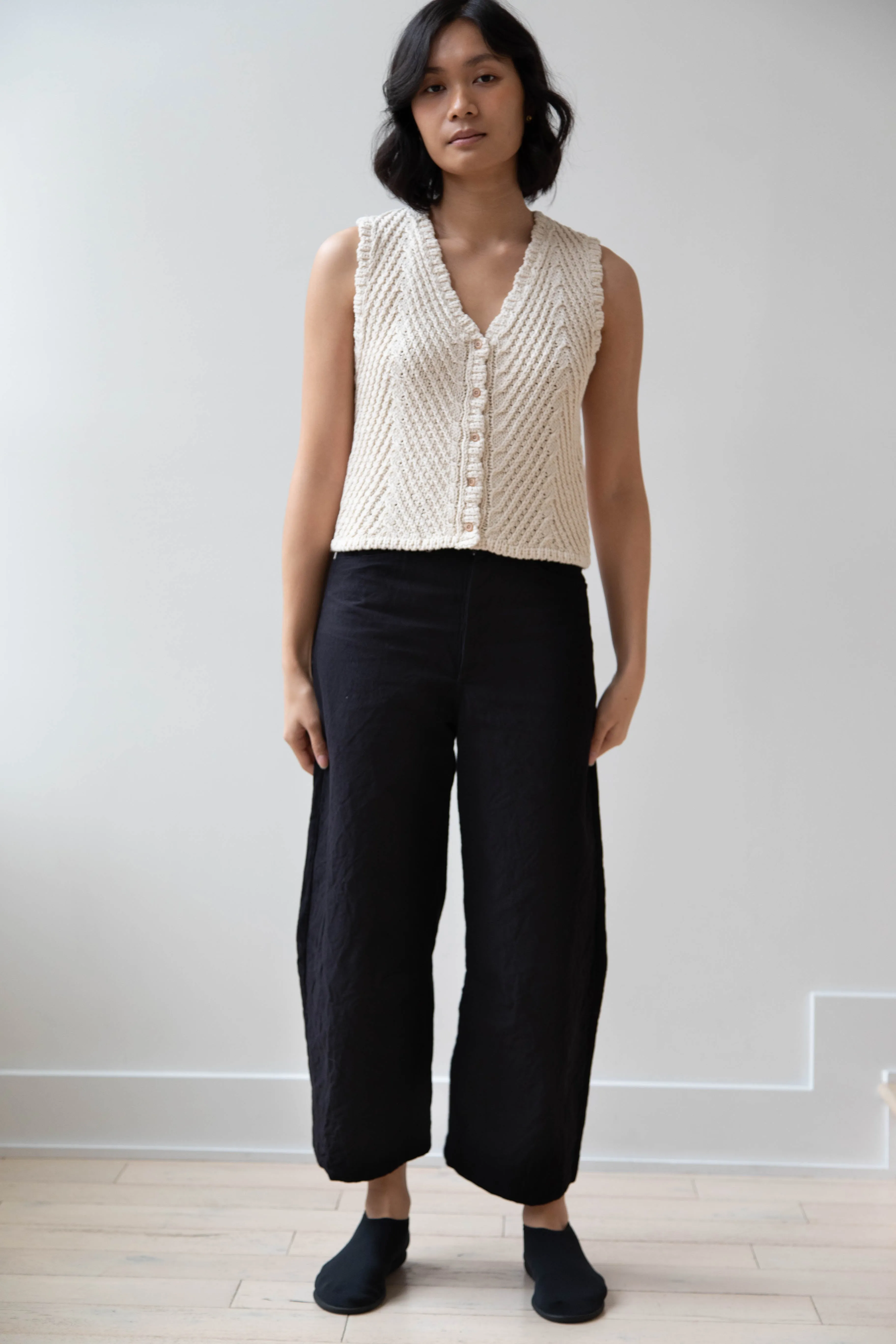 Nothing Written | Rie Cotton Vest in Ivory