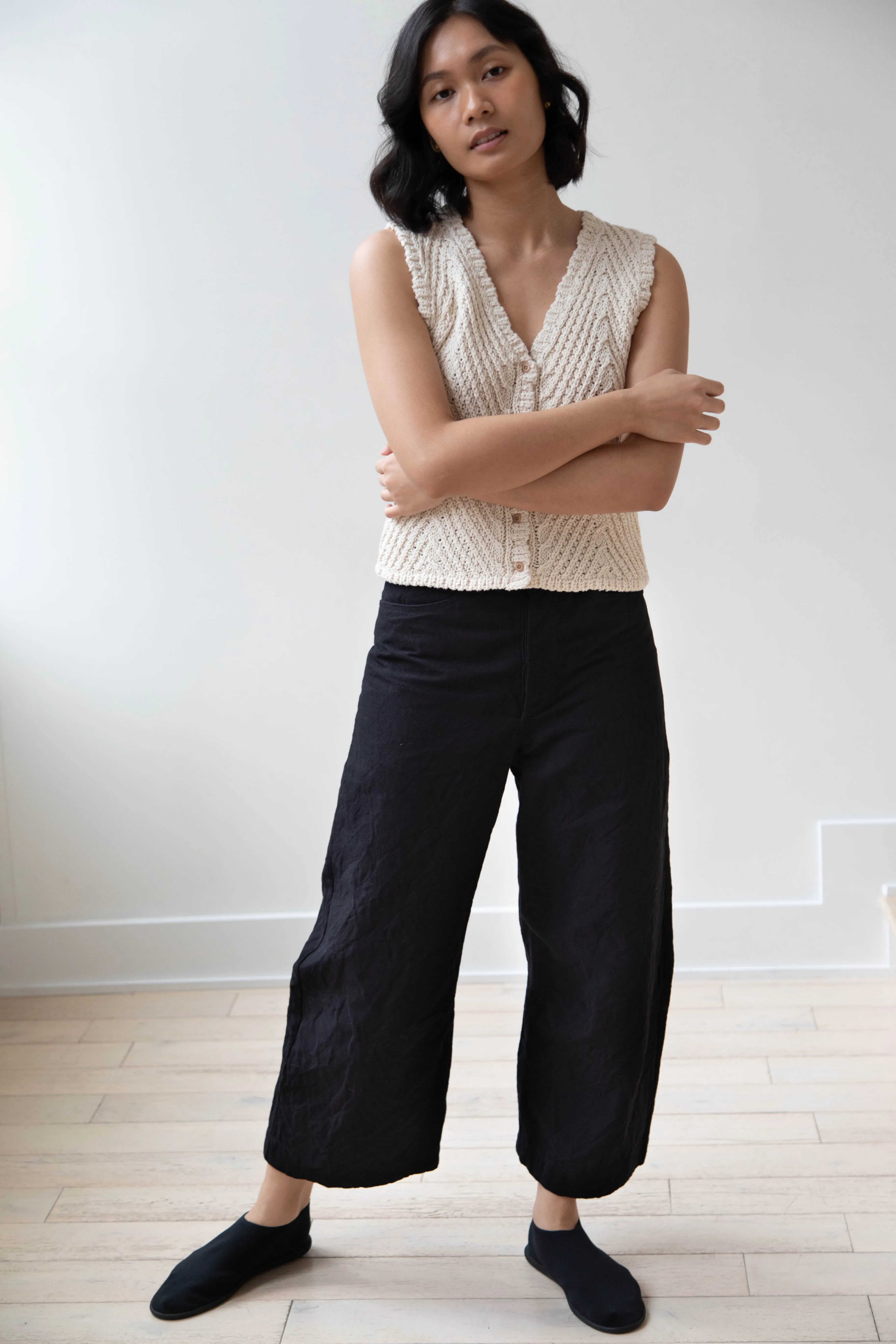 Nothing Written | Rie Cotton Vest in Ivory