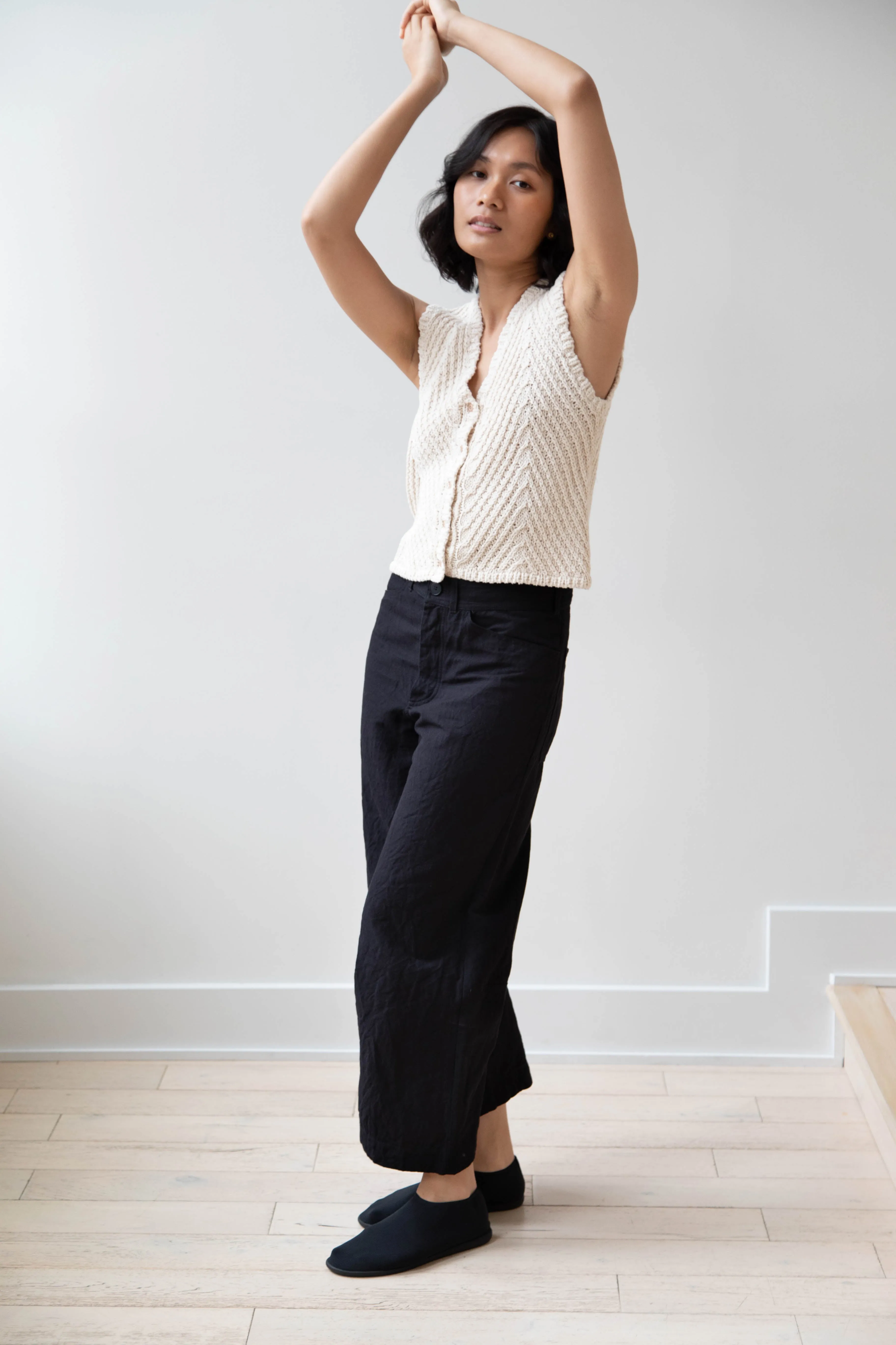 Nothing Written | Rie Cotton Vest in Ivory