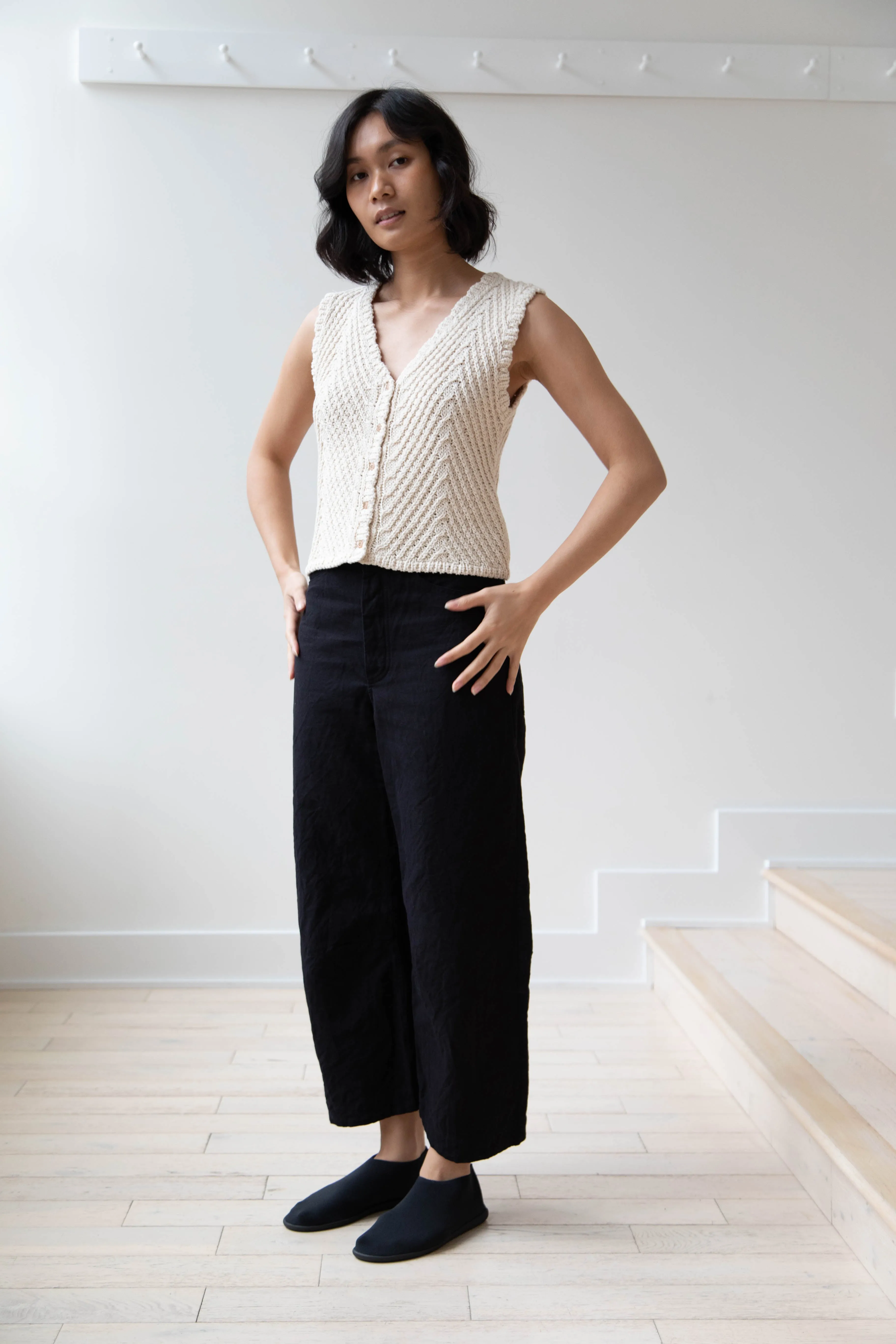 Nothing Written | Rie Cotton Vest in Ivory