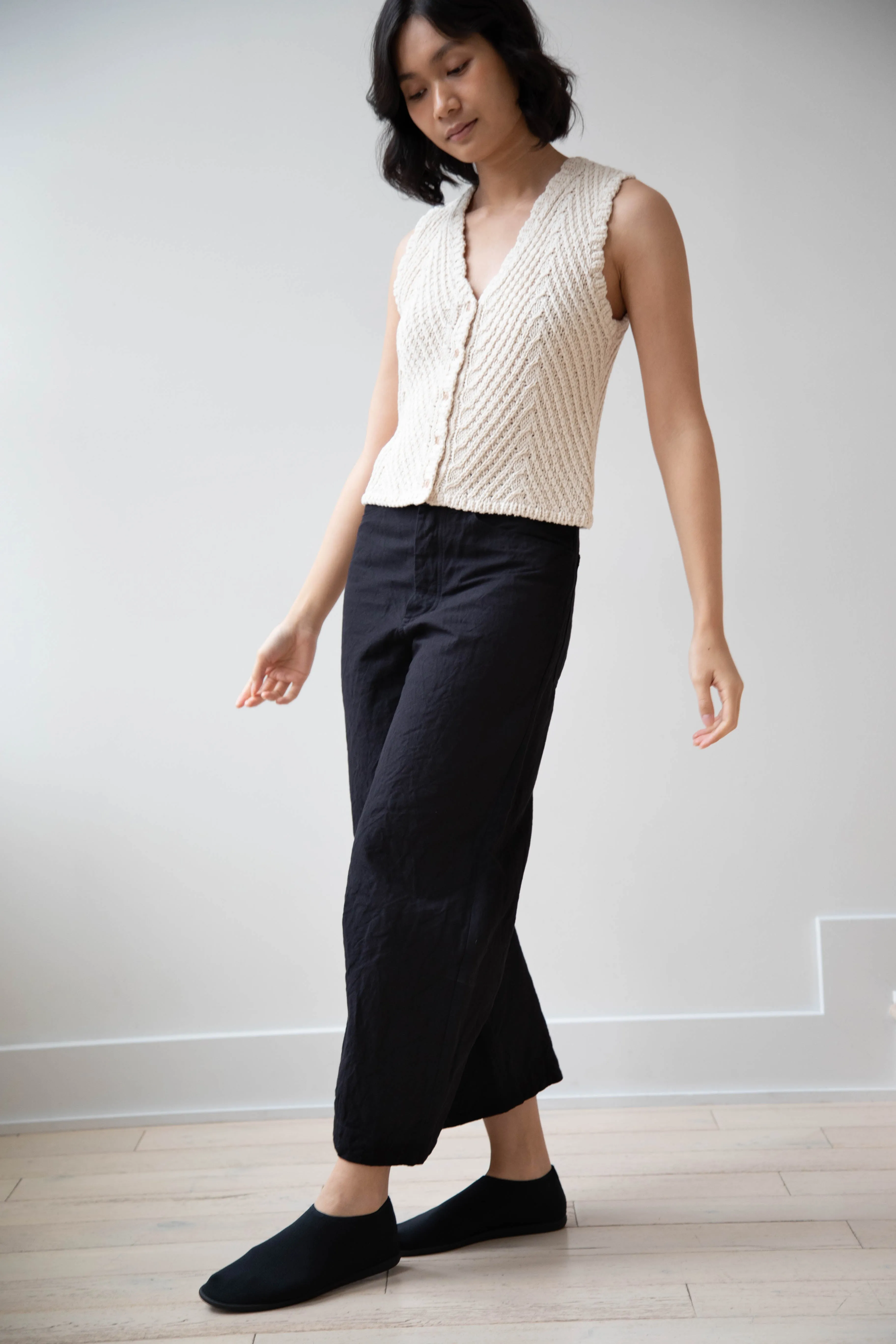 Nothing Written | Rie Cotton Vest in Ivory