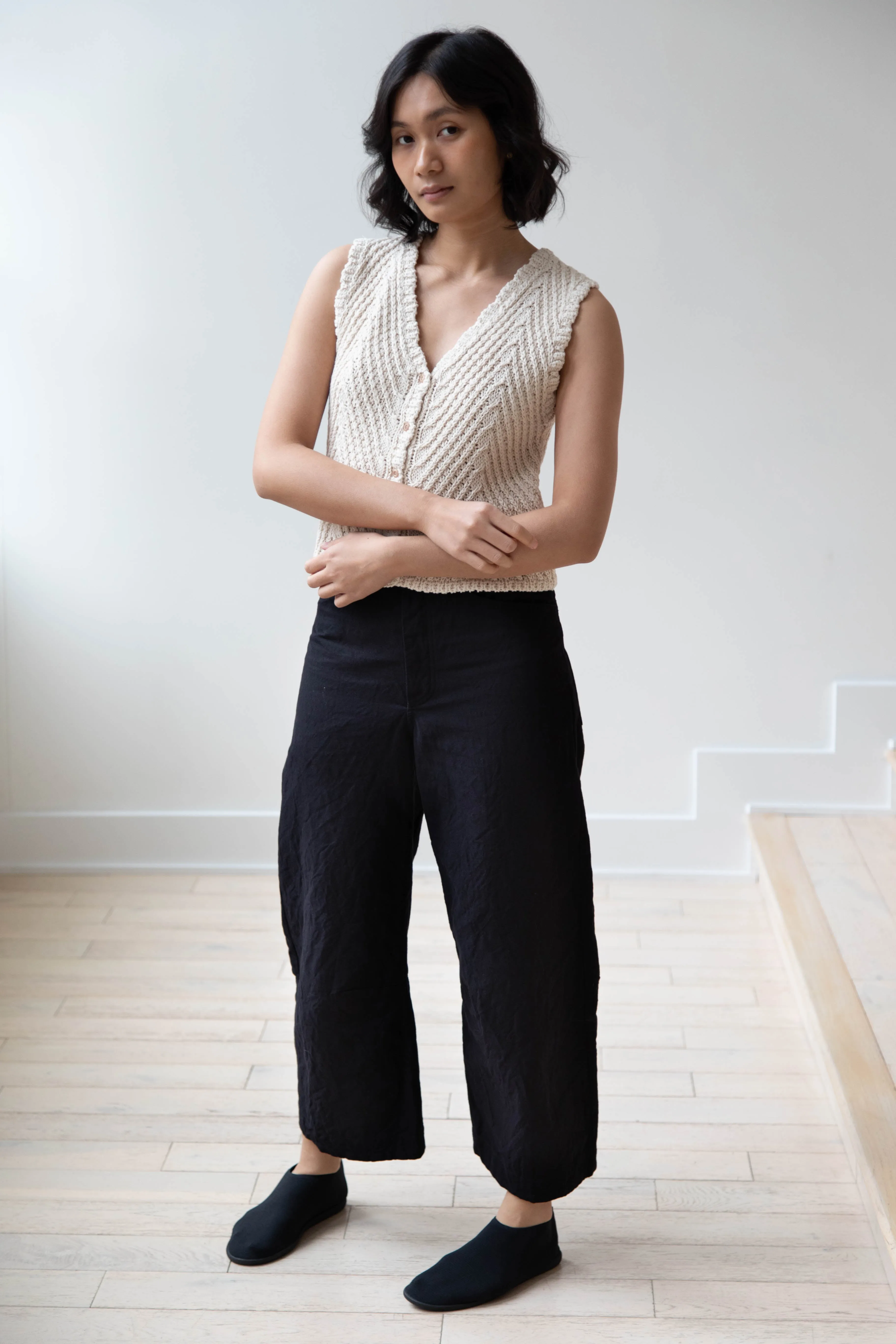 Nothing Written | Rie Cotton Vest in Ivory