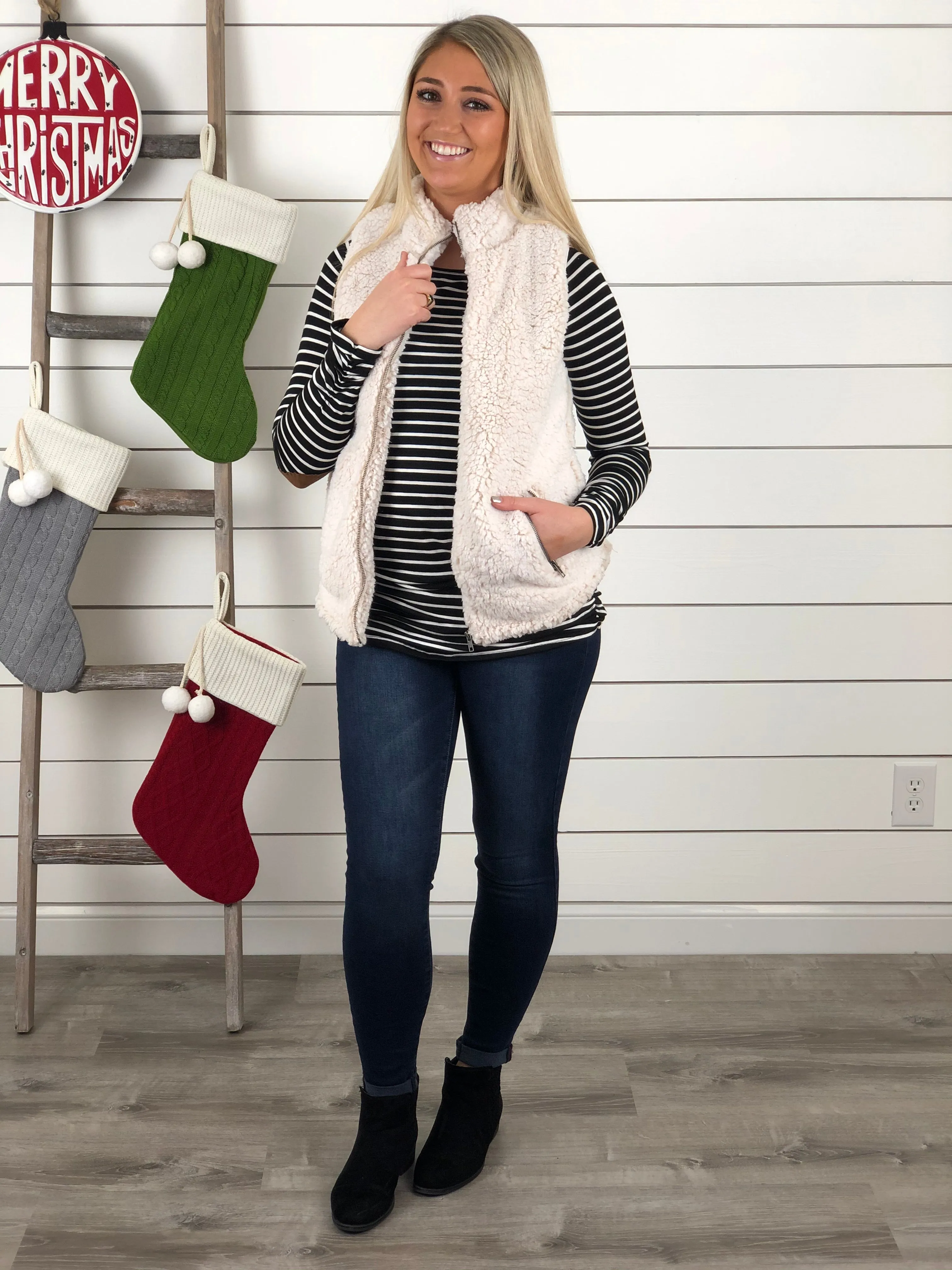 Oatmeal Sherpa Vest