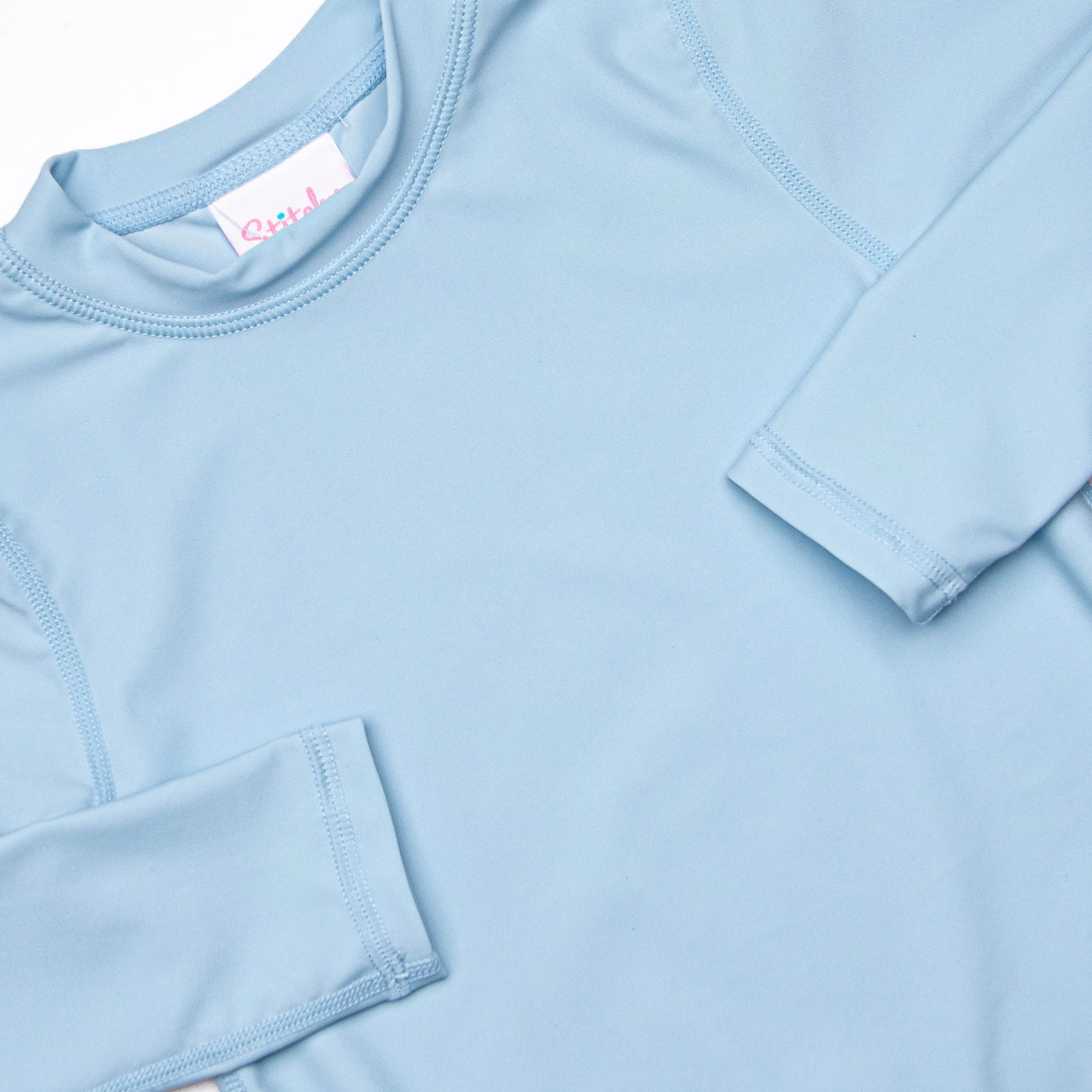 Ocean Hue Long Sleeve Rash Guard, Blue