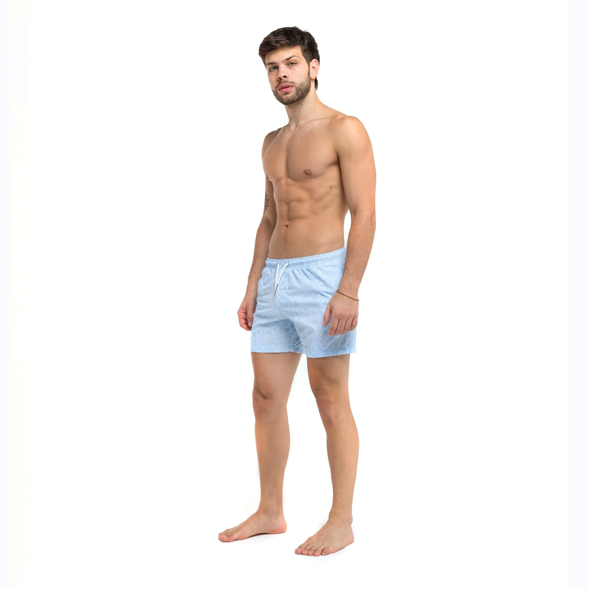 Ocean Motion - 5" Swim Trunks   Compression Liner by Bermies Swimwear