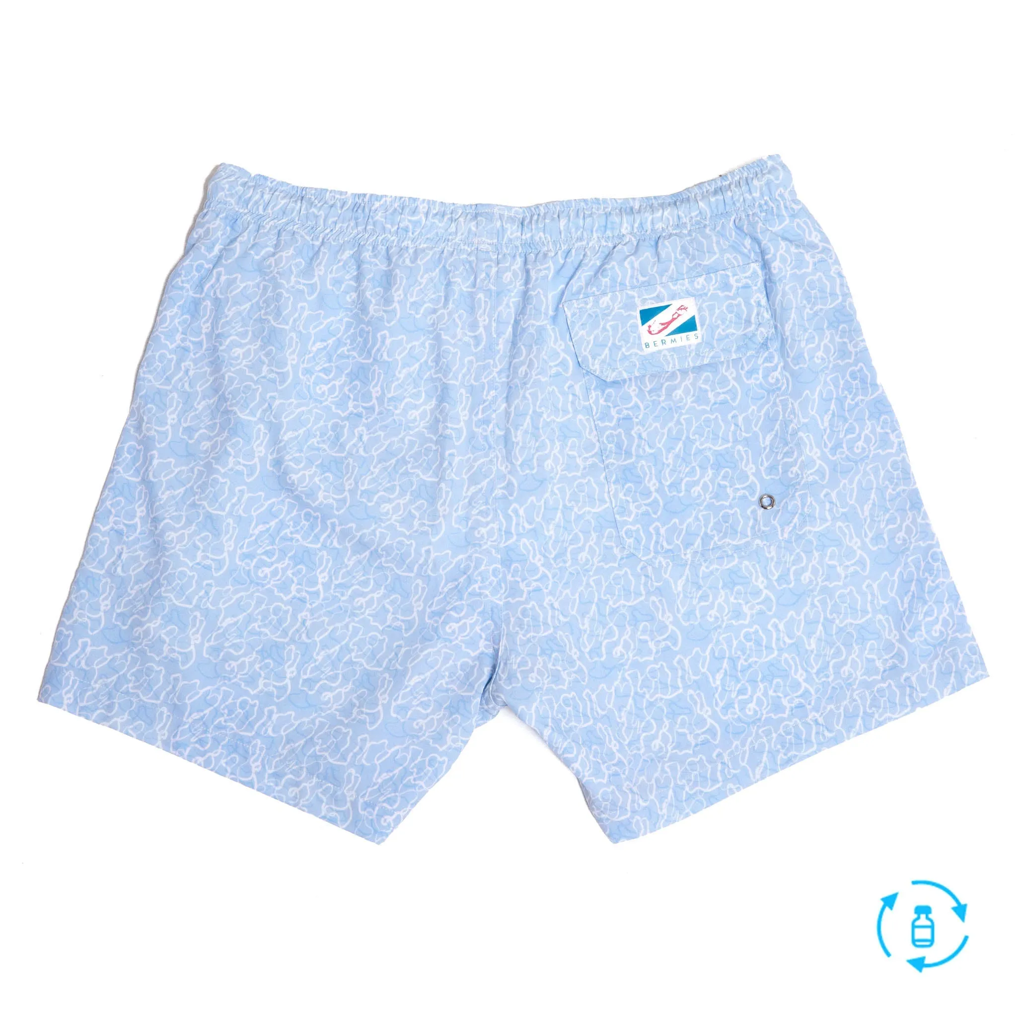 Ocean Motion - 5" Swim Trunks   Compression Liner by Bermies Swimwear