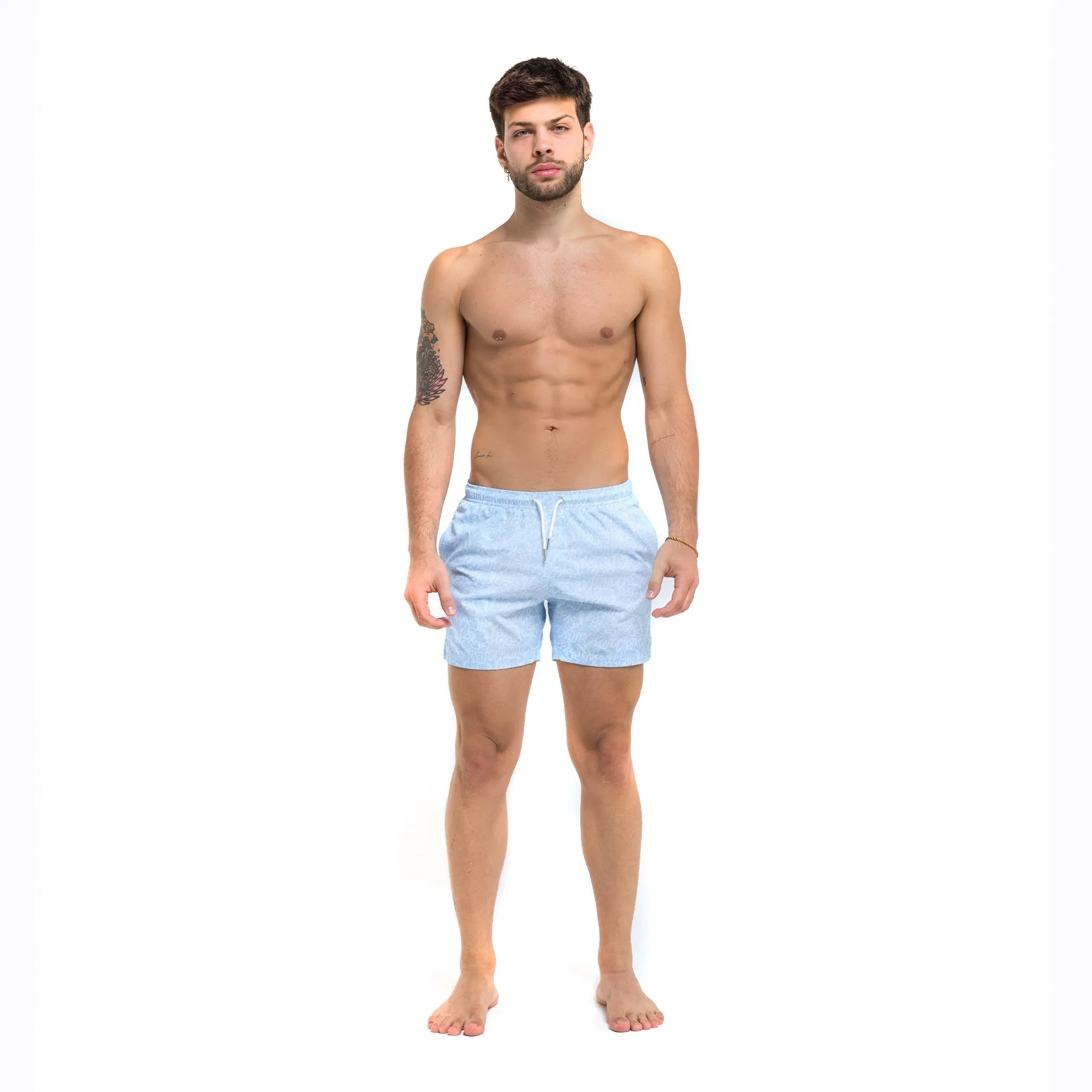 Ocean Motion - 5" Swim Trunks   Compression Liner by Bermies Swimwear