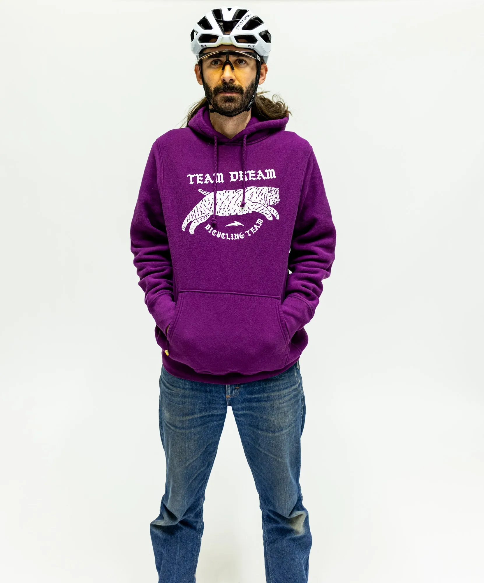 Old English Heavyweight Hoodie Purple
