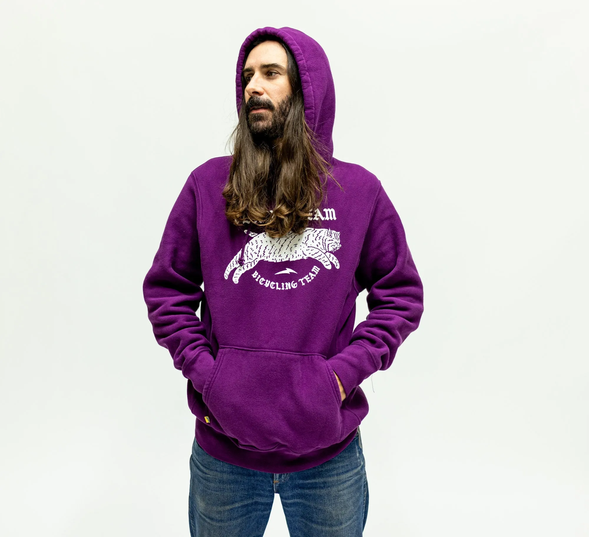 Old English Heavyweight Hoodie Purple