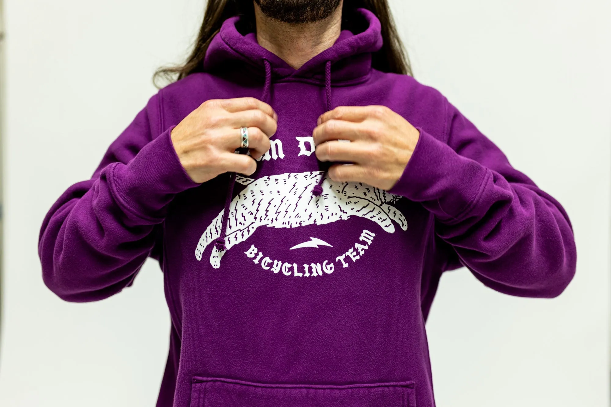 Old English Heavyweight Hoodie Purple
