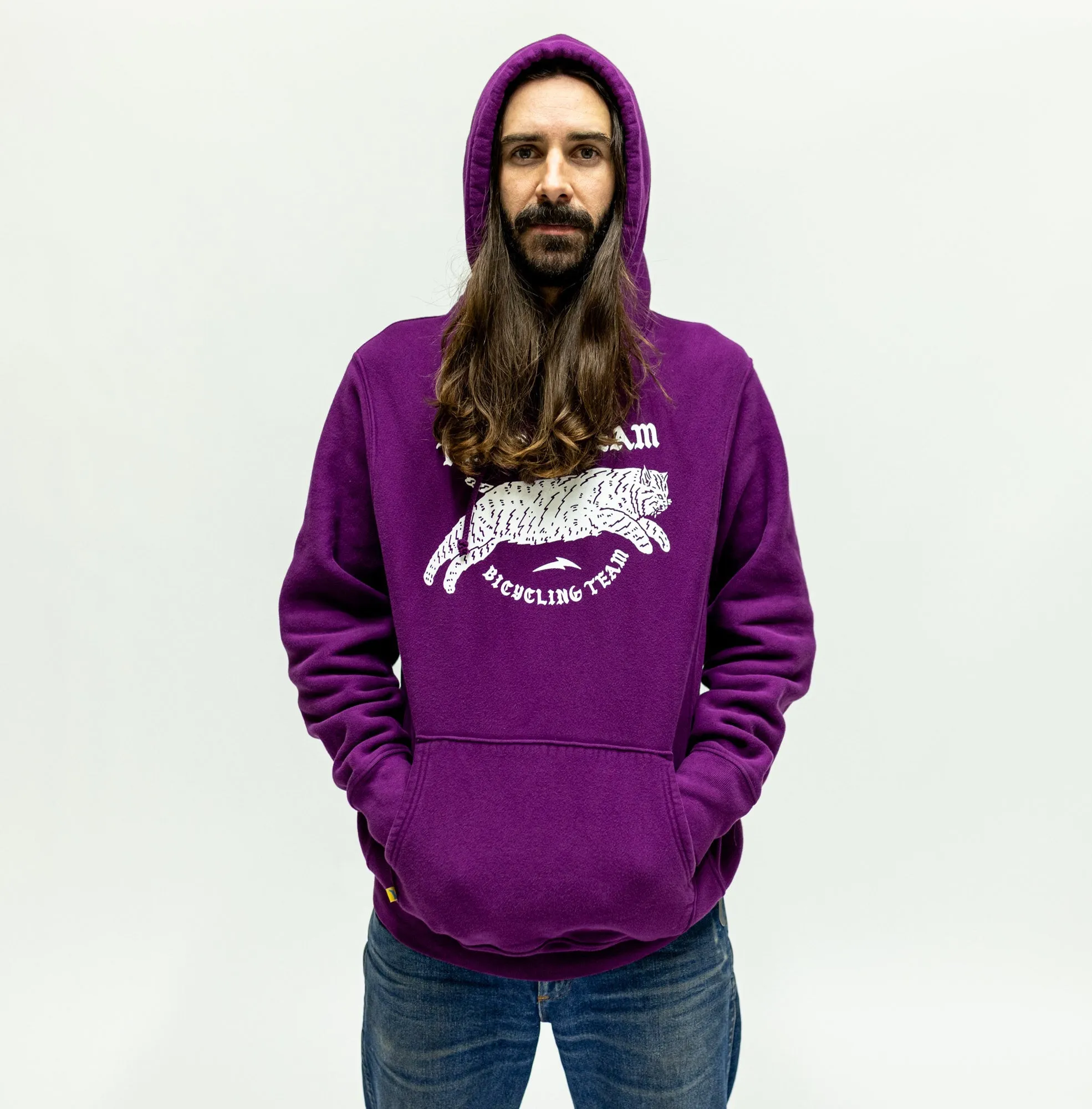 Old English Heavyweight Hoodie Purple