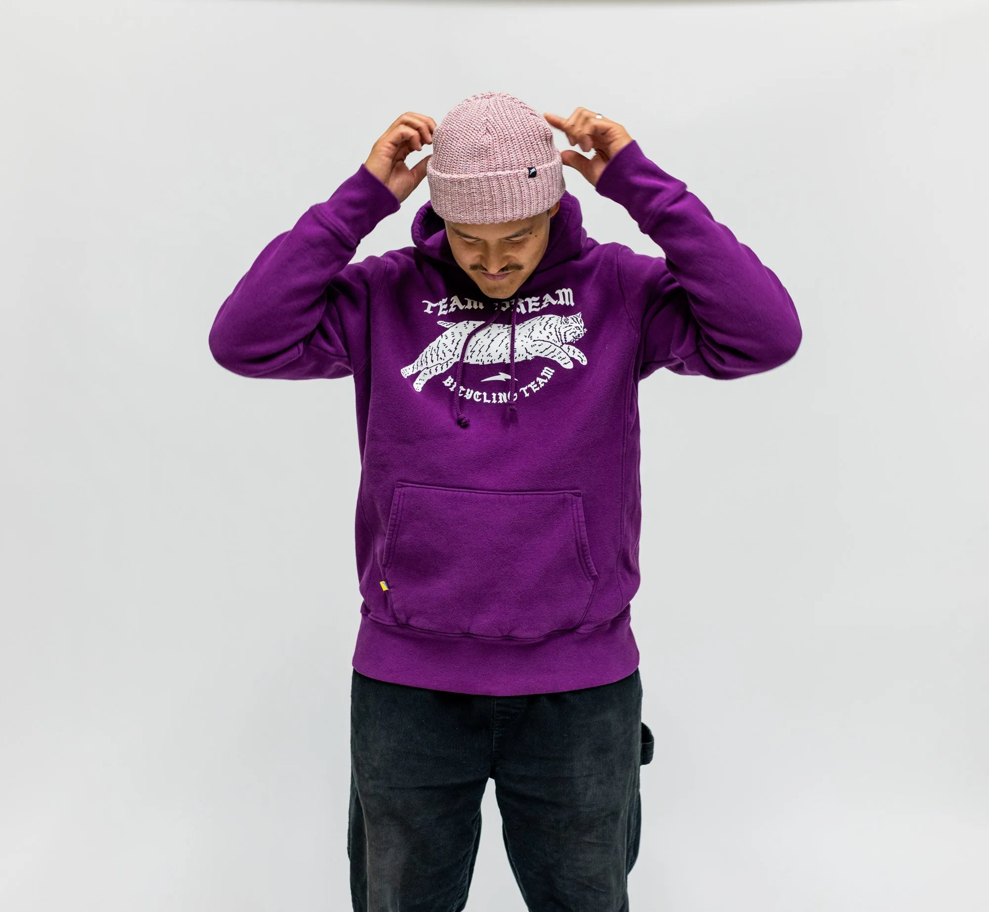 Old English Heavyweight Hoodie Purple