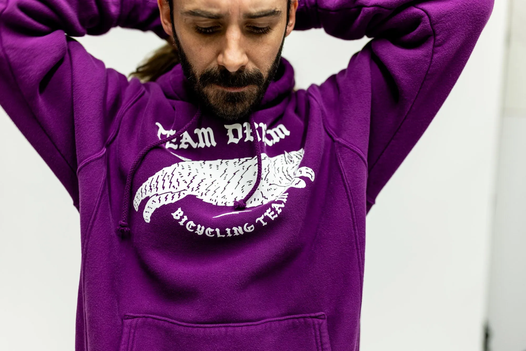 Old English Heavyweight Hoodie Purple