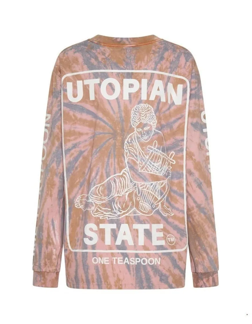 One Teaspoon Utopian Tie Dye Unisex Long Sleeved Tee