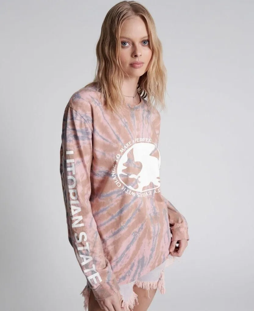 One Teaspoon Utopian Tie Dye Unisex Long Sleeved Tee
