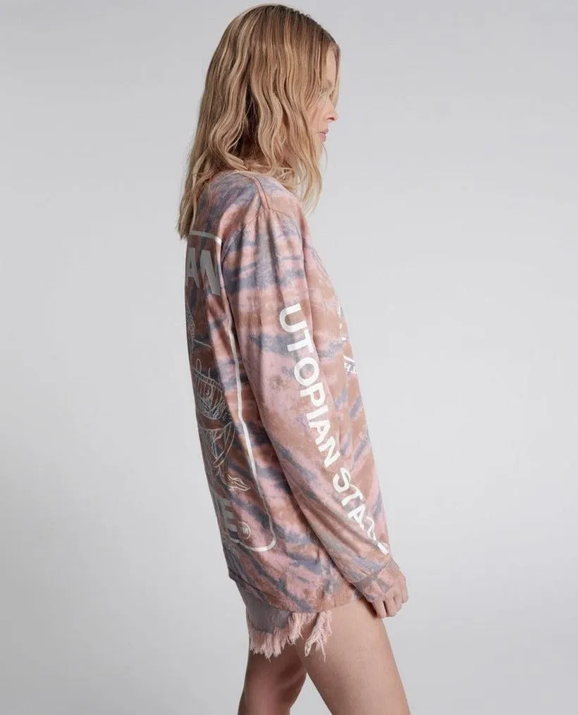 One Teaspoon Utopian Tie Dye Unisex Long Sleeved Tee