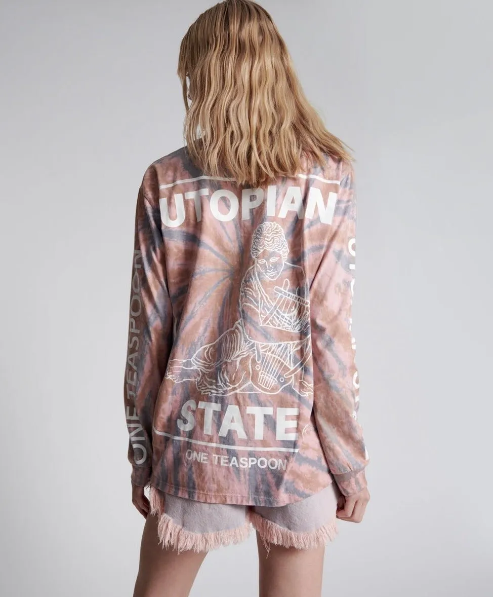 One Teaspoon Utopian Tie Dye Unisex Long Sleeved Tee
