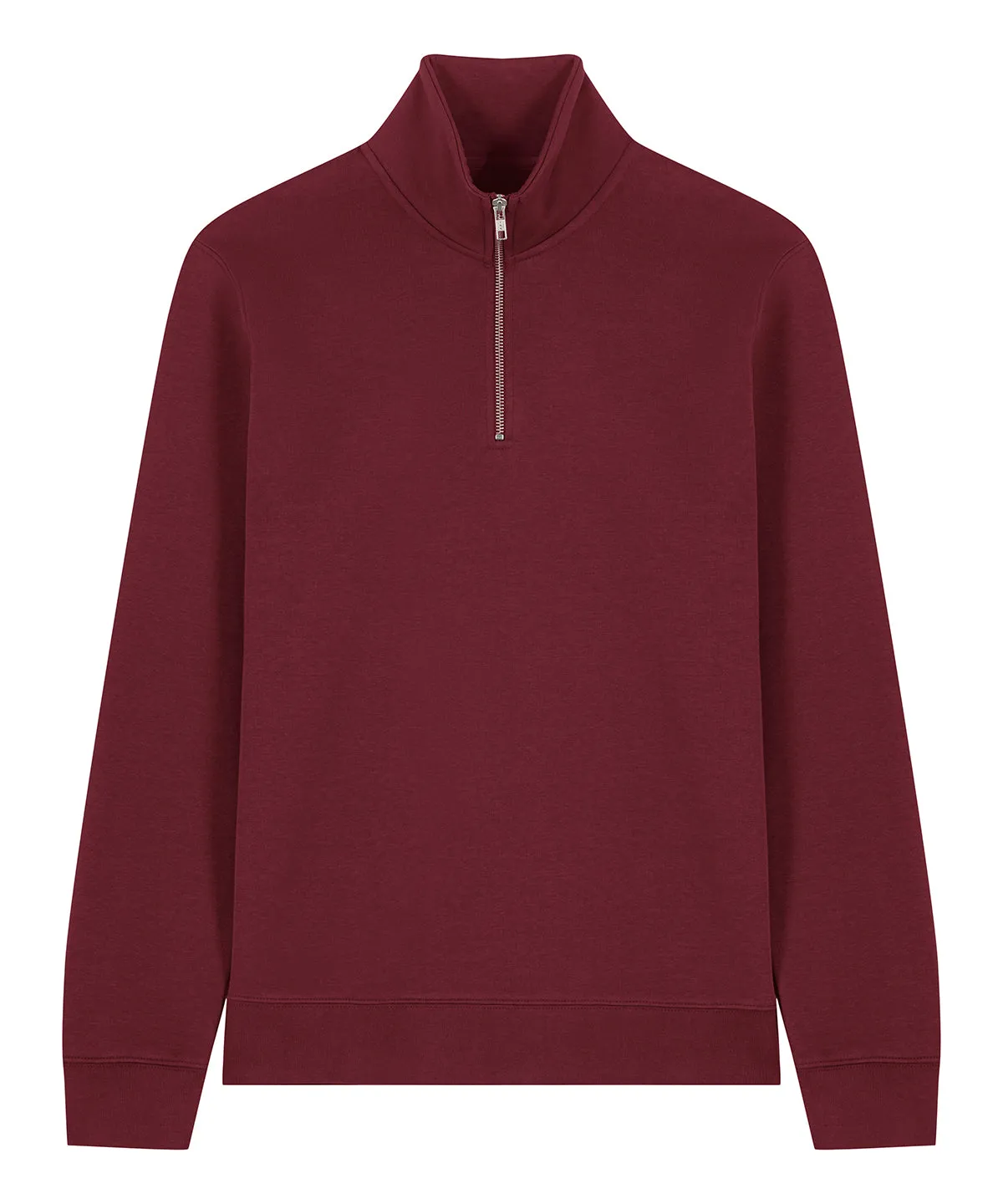 Organic Zip Neck Sweatshirt: Unisex