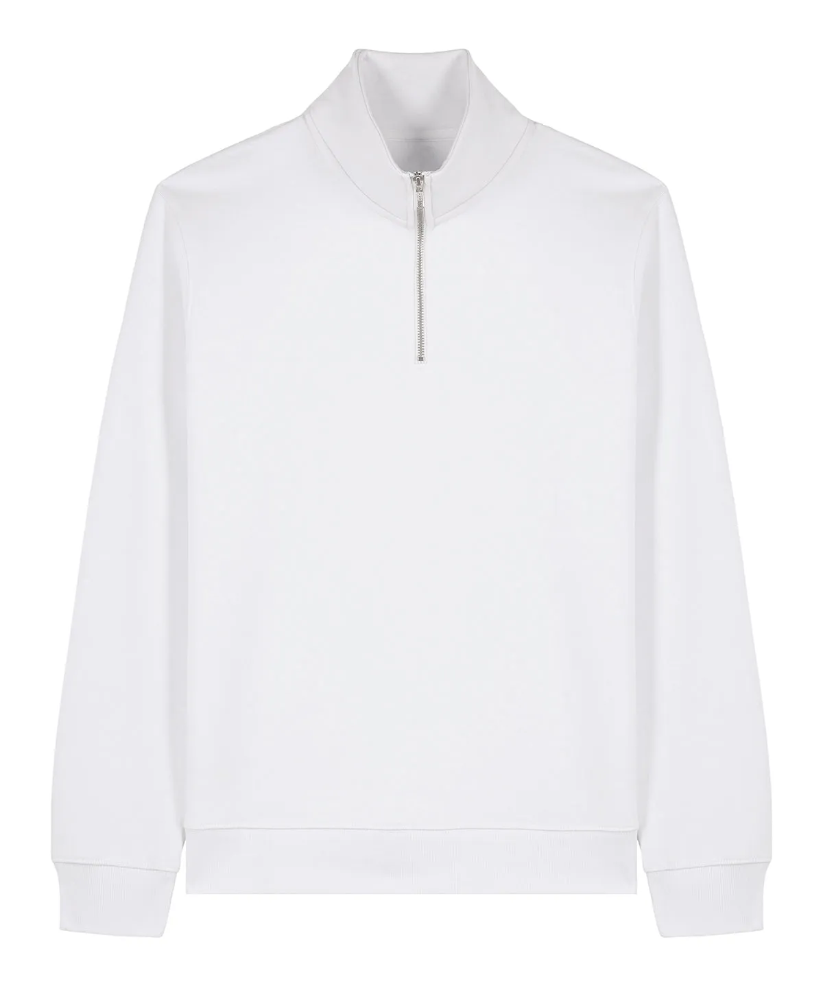Organic Zip Neck Sweatshirt: Unisex