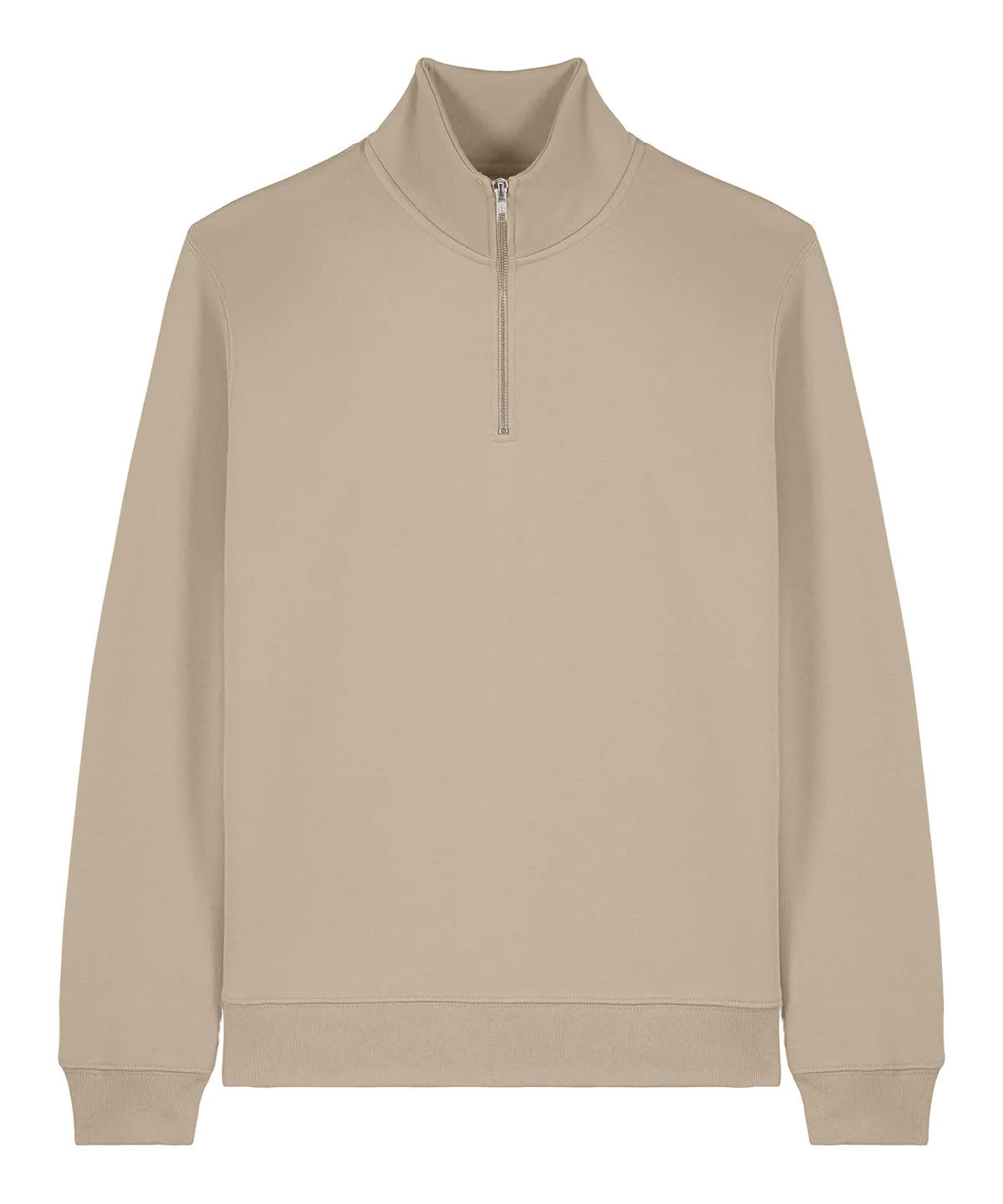 Organic Zip Neck Sweatshirt: Unisex